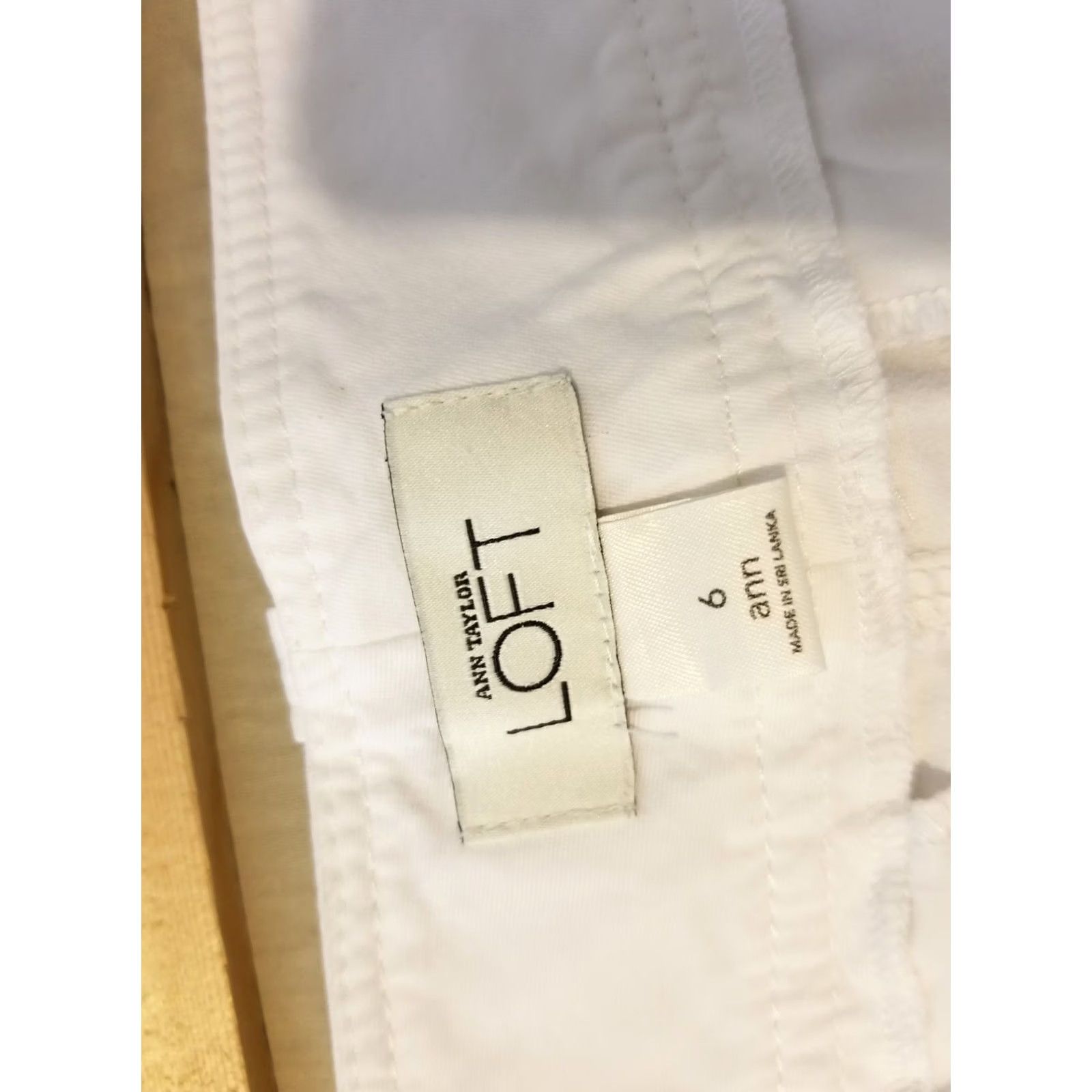 Ann Taylor Ann Taylor Womens White Dress Pants 6 Slack Chino Trouser Capri Size 28" / US 6 / IT 42 - 5 Thumbnail