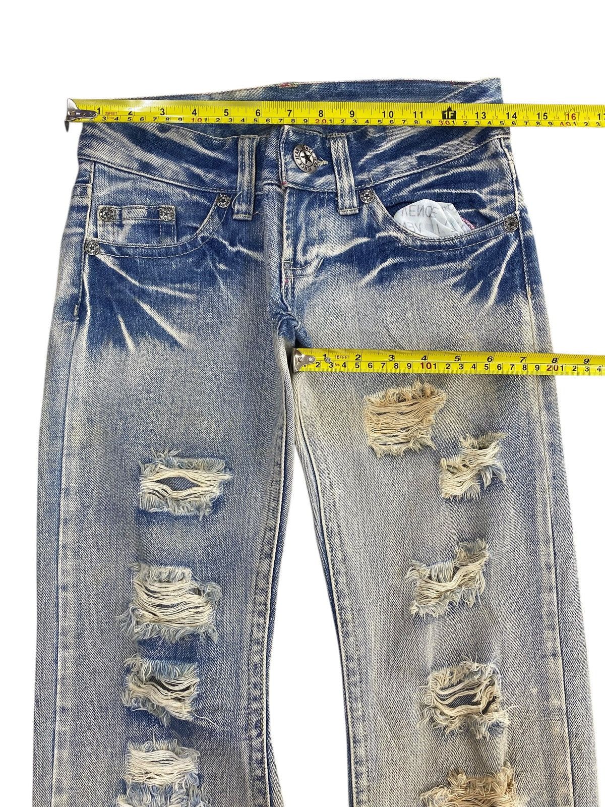 Japanese Brand Japanese Brand Acid Light Wash Style Distressed Jeans Size US 28 / EU 44 - 5 Thumbnail