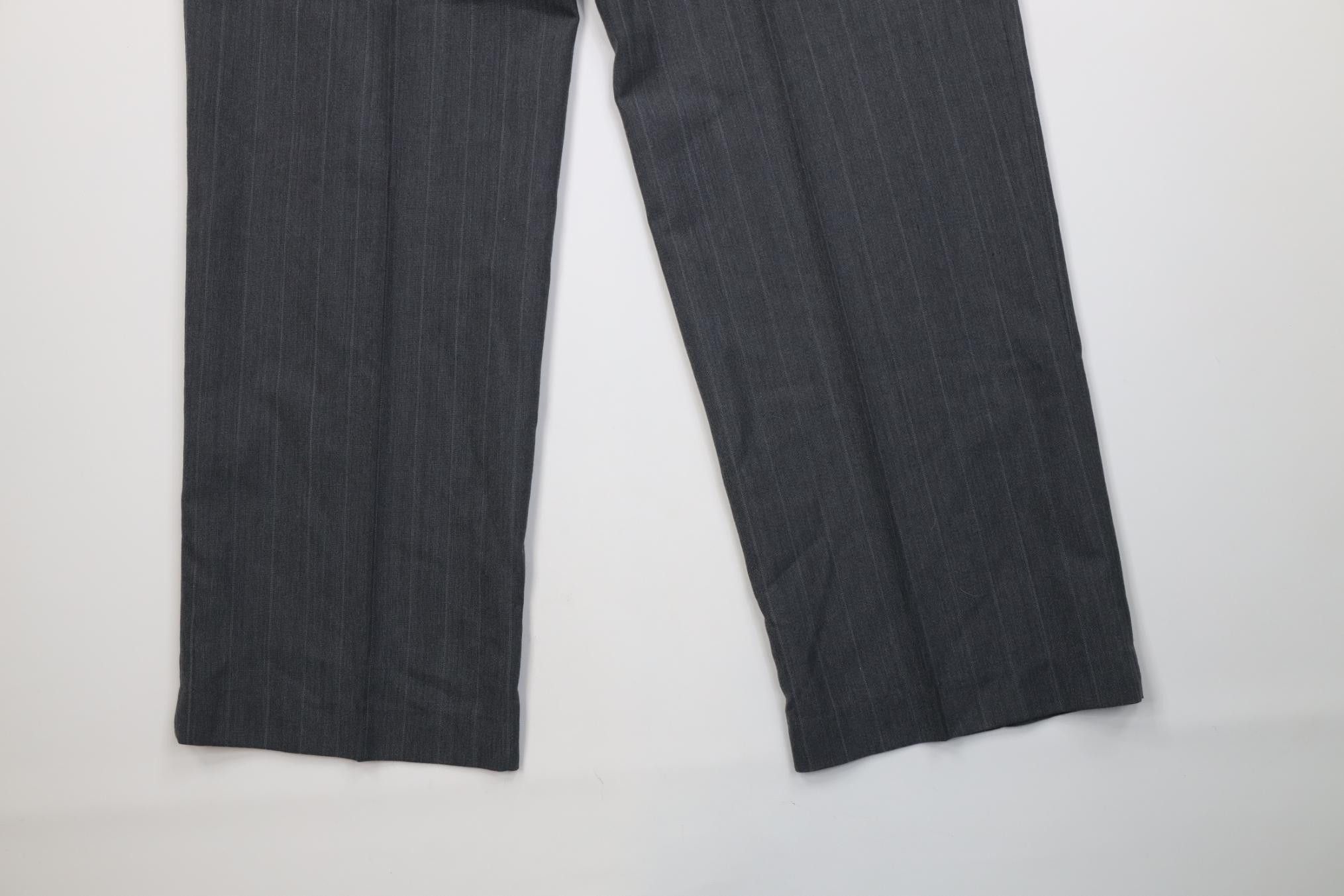 Vintage Vintage 90s Streetwear Wool Striped Wide Leg Chino Pants USA Size US 36 / EU 52 - 12 Thumbnail