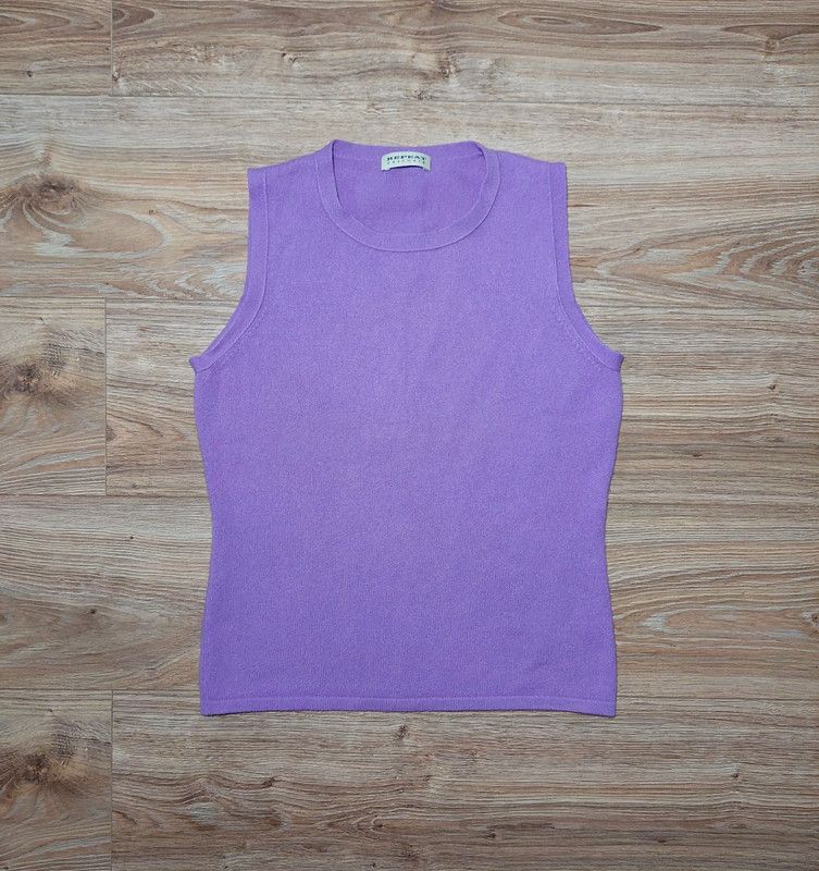 Vintage 100% cashmere vest light purple vintage comfortable Size XS / US 0-2 / IT 36-38 - 1 Thumbnail