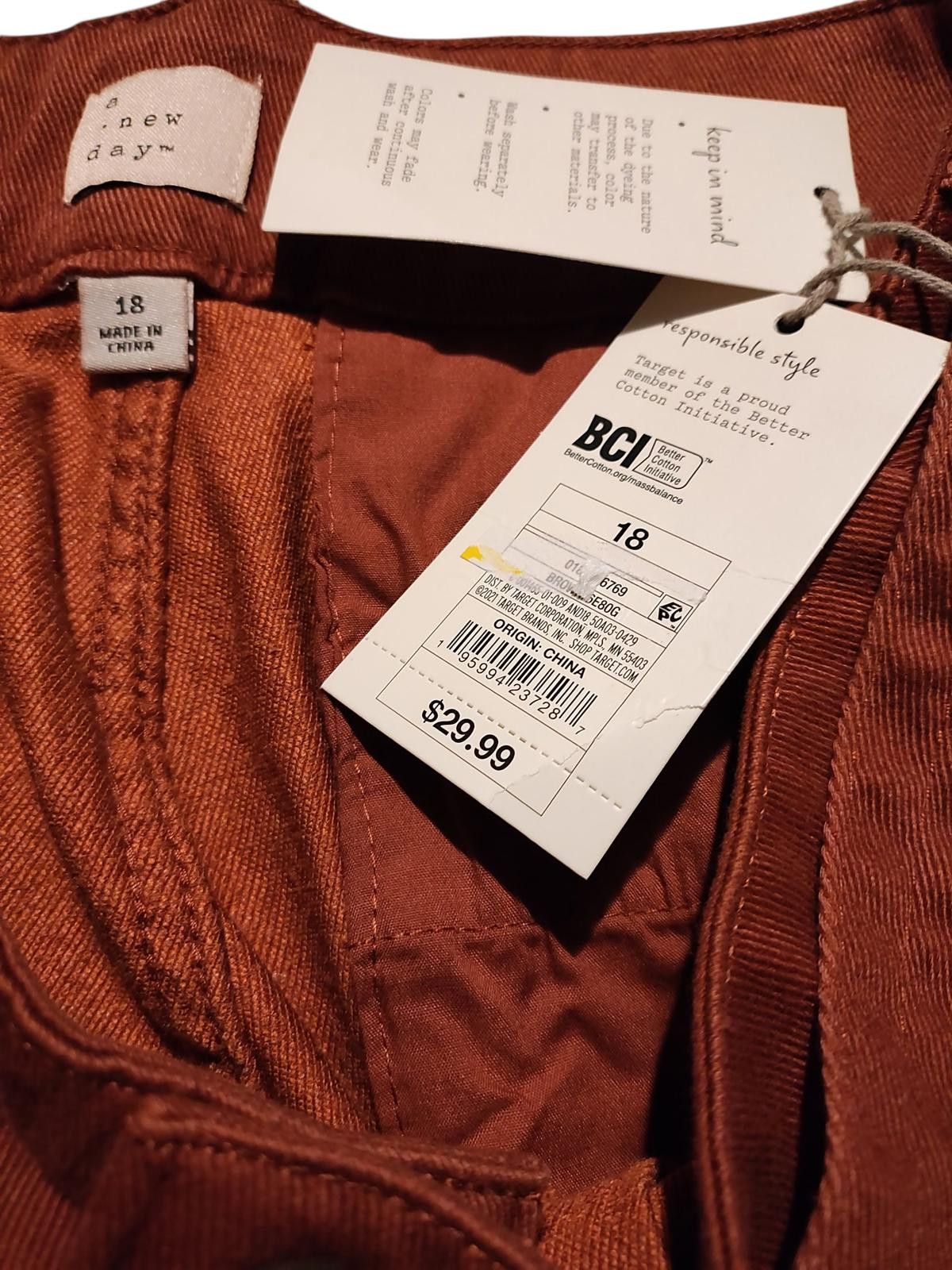 Other A New Day Rust-Colored Women's Jeans with Belt Size 40" / US 18 - 5 Thumbnail