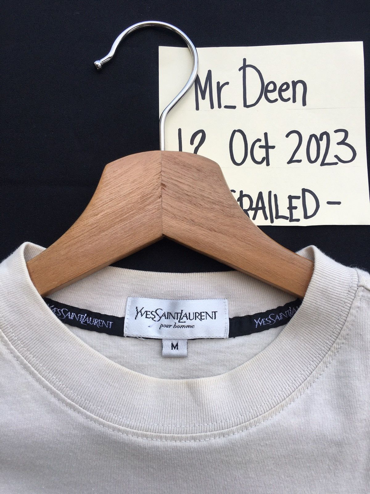Yves Saint Laurent Rare Vintage Yves Saint Laurent YSL Big Logo Spellout Tee Size US M / EU 48-50 / 2 - 8 Thumbnail