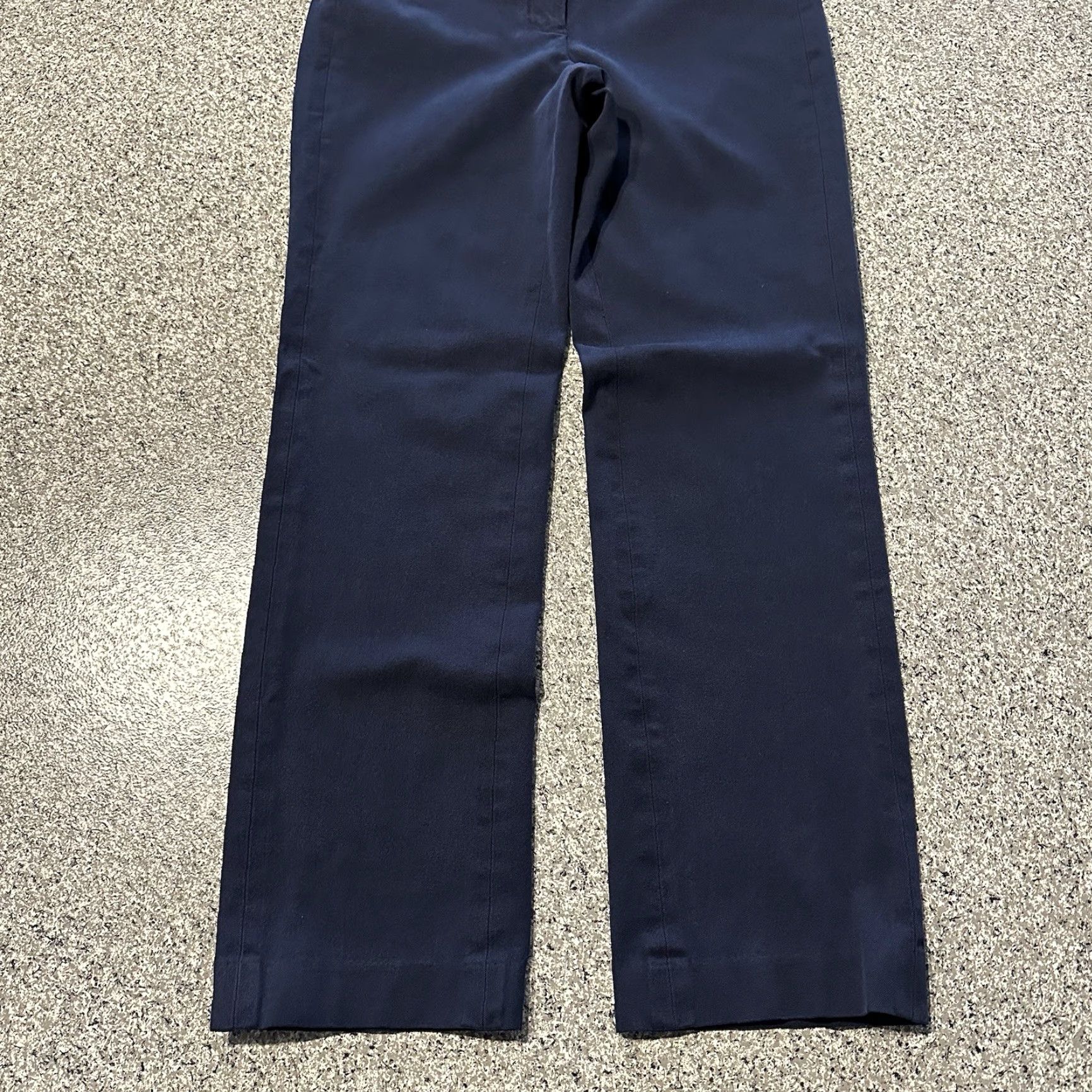 Ann Taylor Ann Taylor Navy Blue Stretch Julie Straight Pants Womens 4 30x28 Mid Rise Casual Dress Pants stretch Size 27" / US 4 / IT 40 - 3 Thumbnail