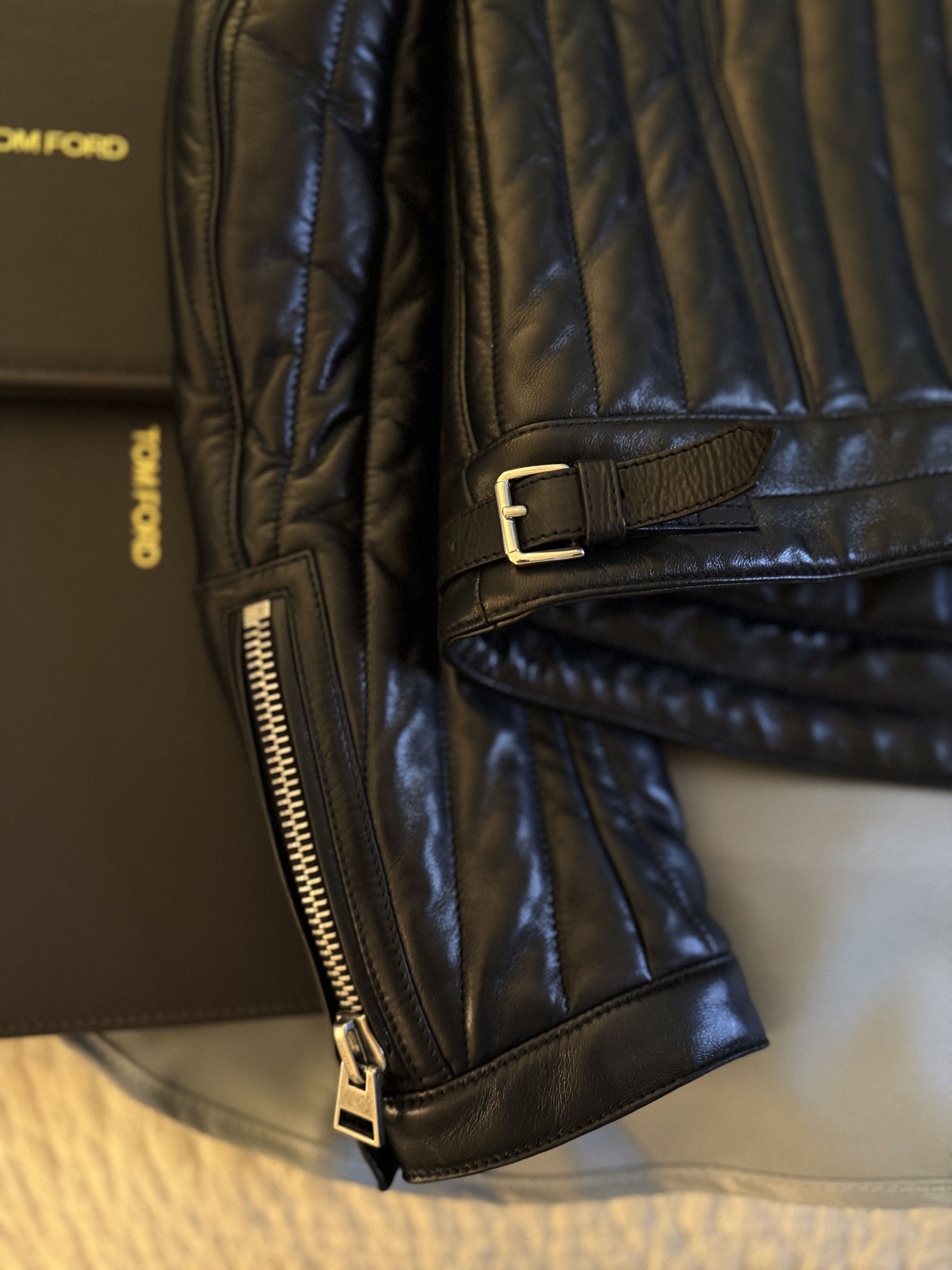 Tom Ford Ultimate New $8,200 w/tax Channel Quilted Cafe Racer Size US L / EU 52-54 / 3 - 17 Thumbnail