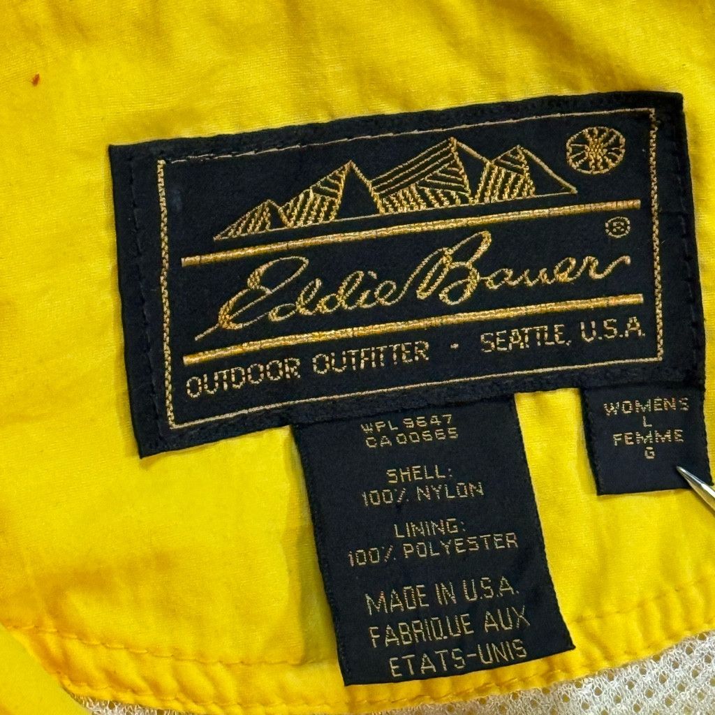 Eddie Bauer Eddie Bauer Women Large Yellow Nylon Windbreaker Jacket USA Size XL / US 12-14 / IT 48-50 - 9 Thumbnail