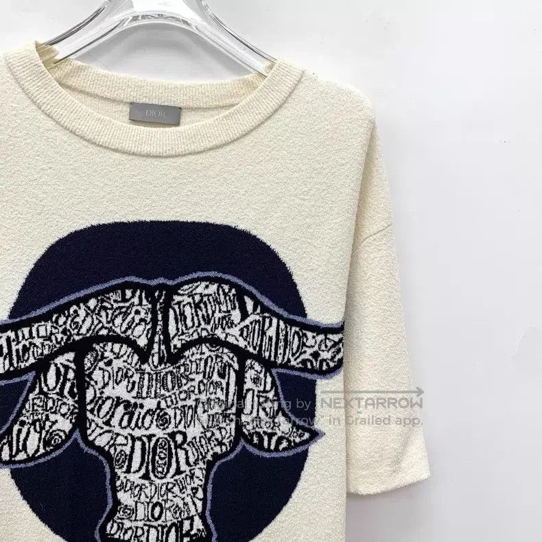 Dior Dior Beige bull head letter embroidery cotton round-neck s Size US S / EU 44-46 / 1 - 3 Thumbnail