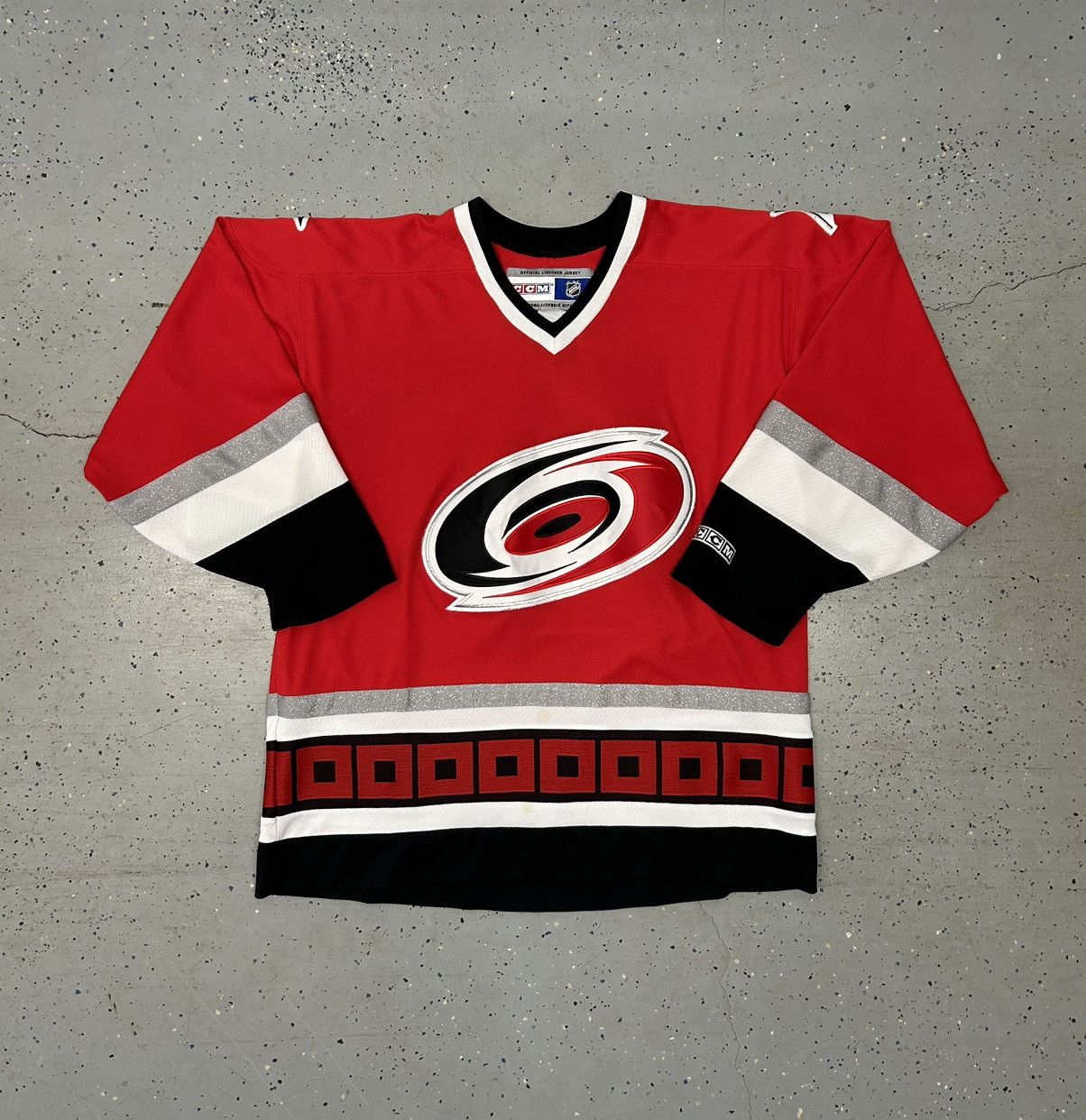 image of Ccm Nhl Carolina Hurricanes Red Hockey Jersey Mens (Size XL)