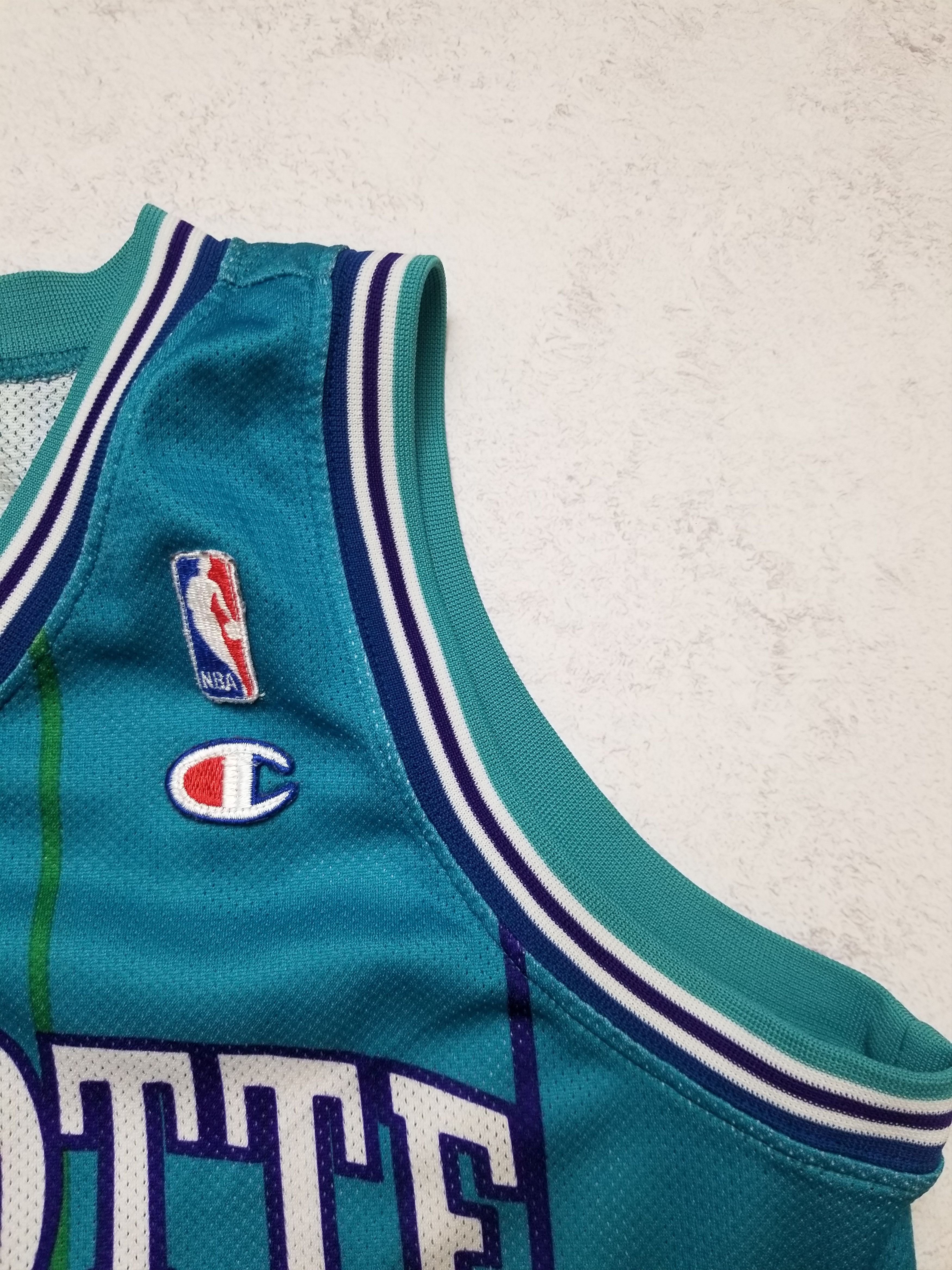 Champion Charlotte Hornets #1 Muggsy Bogues Champion NBA jersey Size US M / EU 48-50 / 2 - 15 Thumbnail