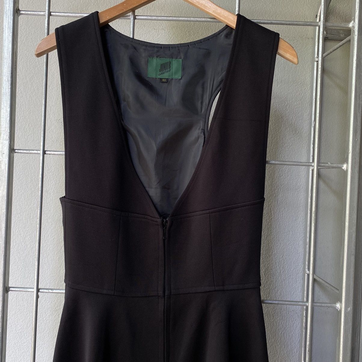Jean Paul Gaultier JUNIOR Gaultier Deep V-Neck Black Romper Skort Size S / US 4 / IT 40 - 13 Thumbnail