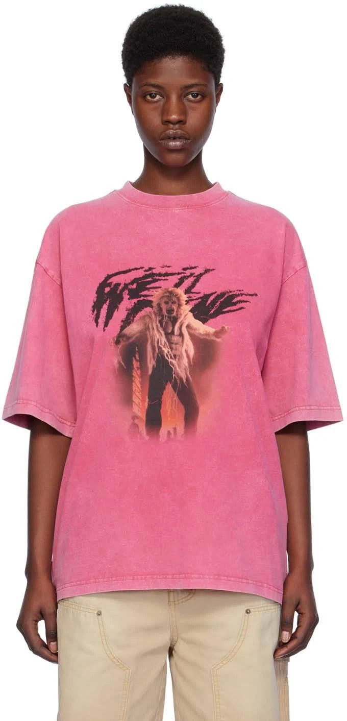 WE11DONE o1mris0824 Horror Print T-Shirt in Pink Size US S / EU 44-46 / 1 - 8 Thumbnail