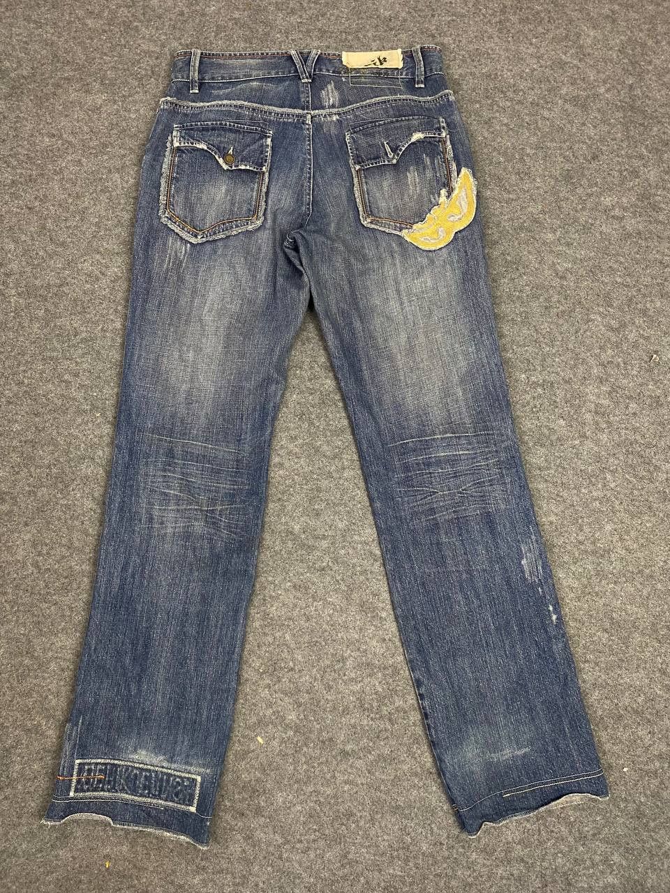 Japanese Brand berik japanese brands distressed style denim nice design Size US 35 - 1 Thumbnail