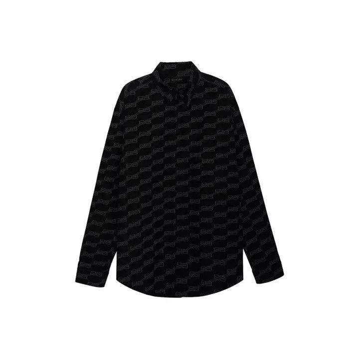Balenciaga Balenciaga Balenciaga Logo Print Long Sleeve Shirt -2507 Size US M / EU 48-50 / 2 - 1 Thumbnail