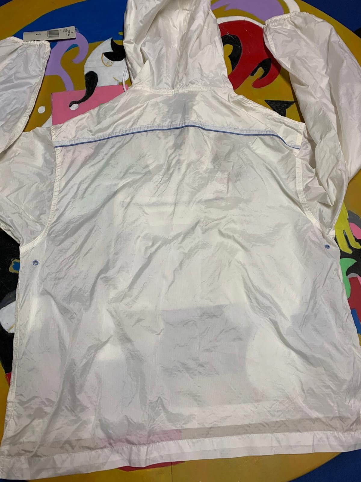 Other Polo Jeans Co. White Hooded Windbreaker Jacket Size M / US 6-8 / IT 42-44 - 2 Thumbnail