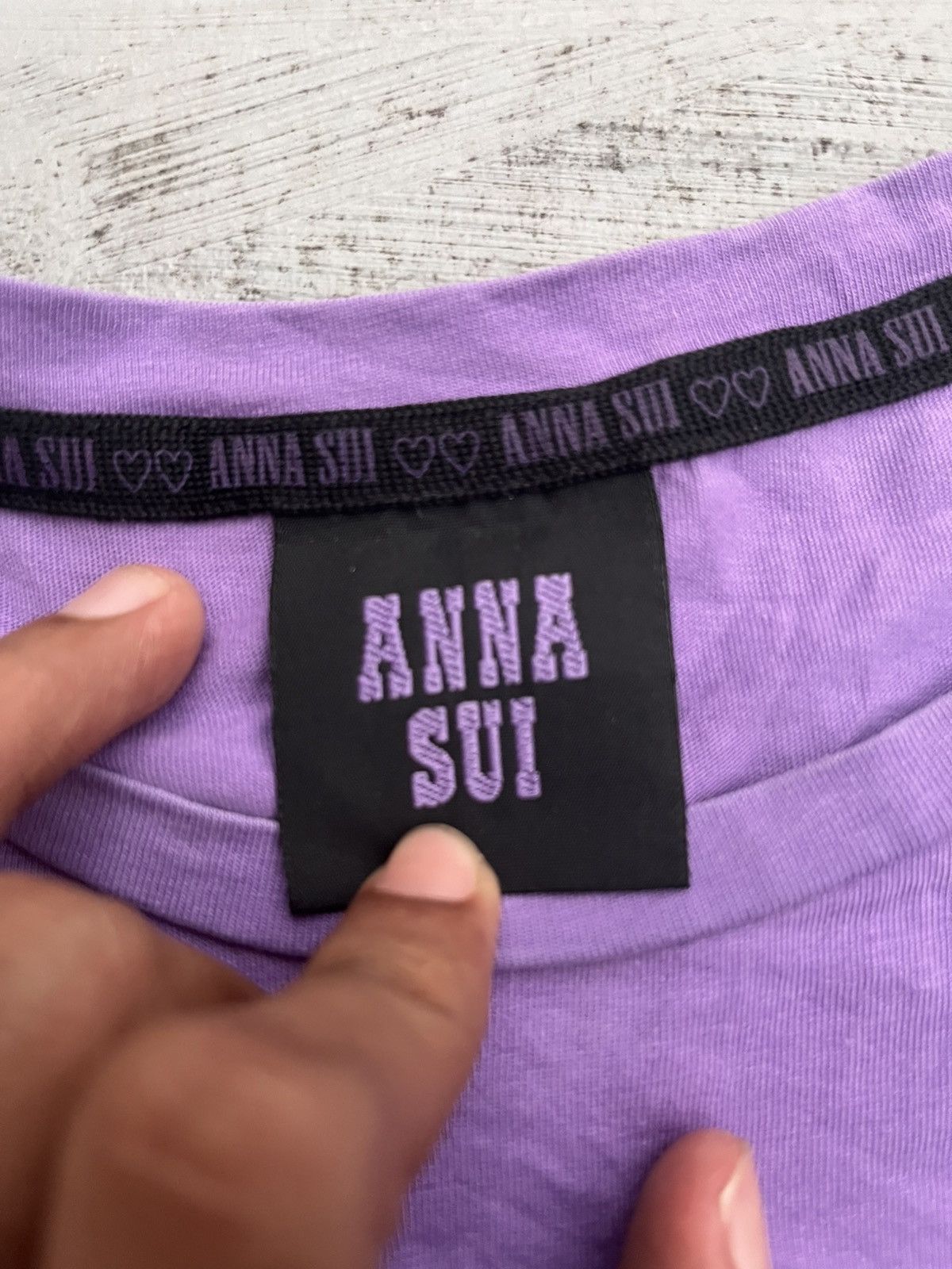 Japanese Brand ANNA SUI STUDED FLOWER OVERSIZE TEE Size US M / EU 48-50 / 2 - 3 Thumbnail