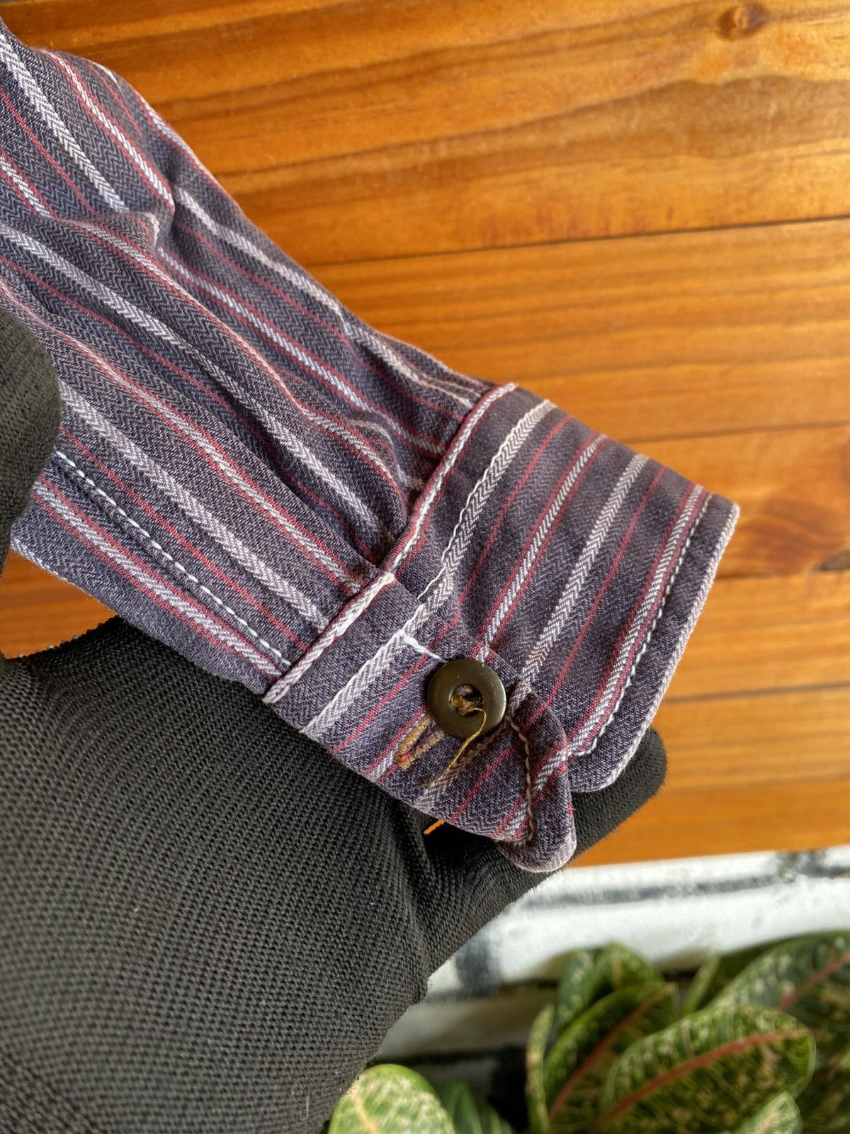 Japanese Brand Cox Original Create Barefoot Striped Zip Shirt Casual Shirt Size US M / EU 48-50 / 2 - 8 Thumbnail