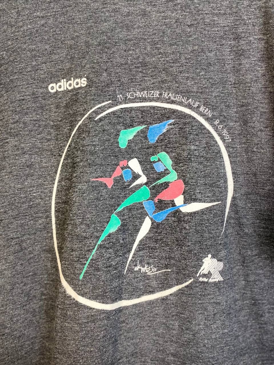 Adidas Rare Vintage Adidas 1997 Ryffel Running Graphic T-shirt 90s Size US L / EU 52-54 / 3 - 2 Thumbnail