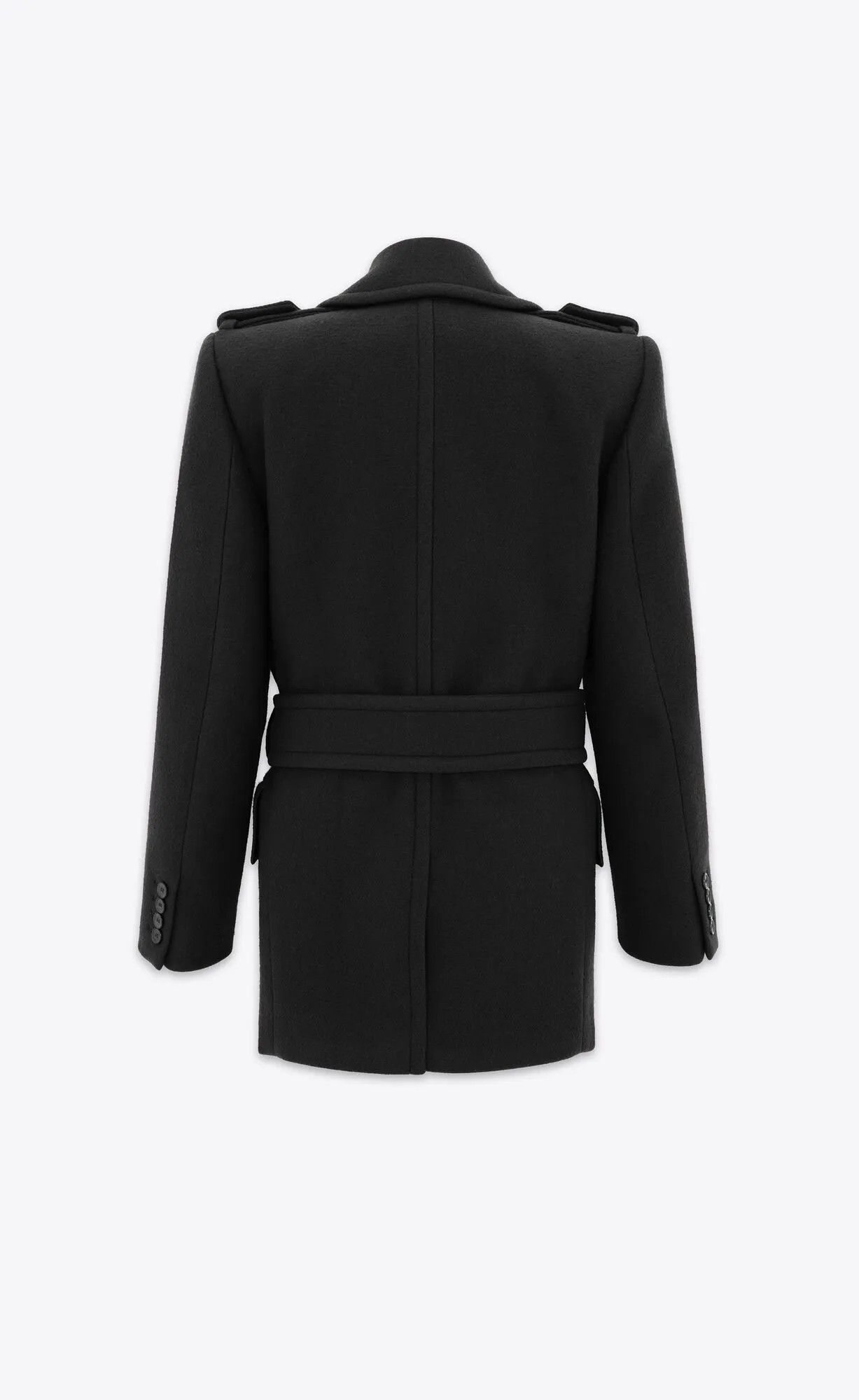 Saint Laurent Paris o1s1wg111124 Oversize Shoulder Coat in Black Size US S / EU 44-46 / 1 - 3 Thumbnail