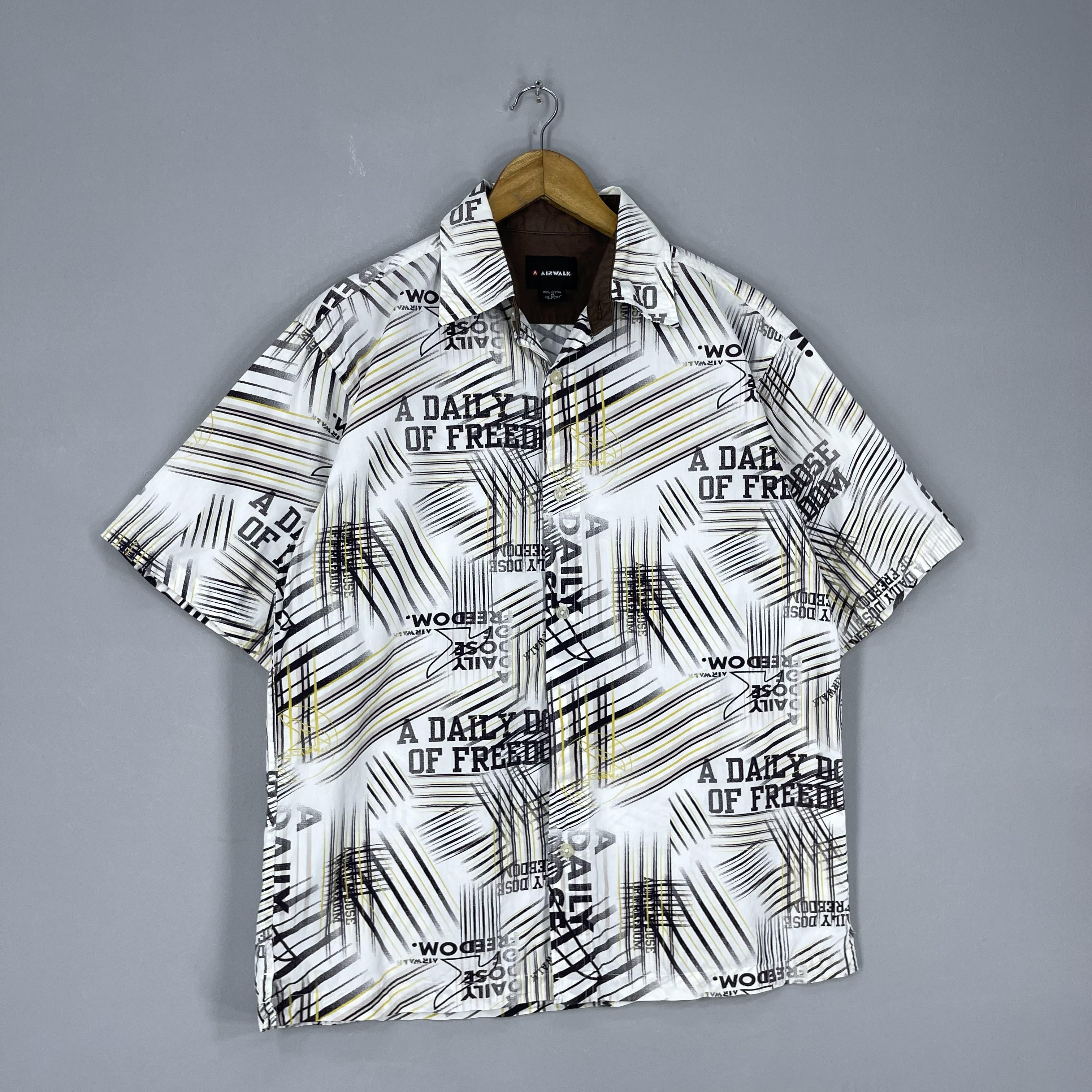 Airwalk Vintage Y2K AIRWALK Abstract Pattern Printed Shirt Size US M / EU 48-50 / 2 - 4 Thumbnail