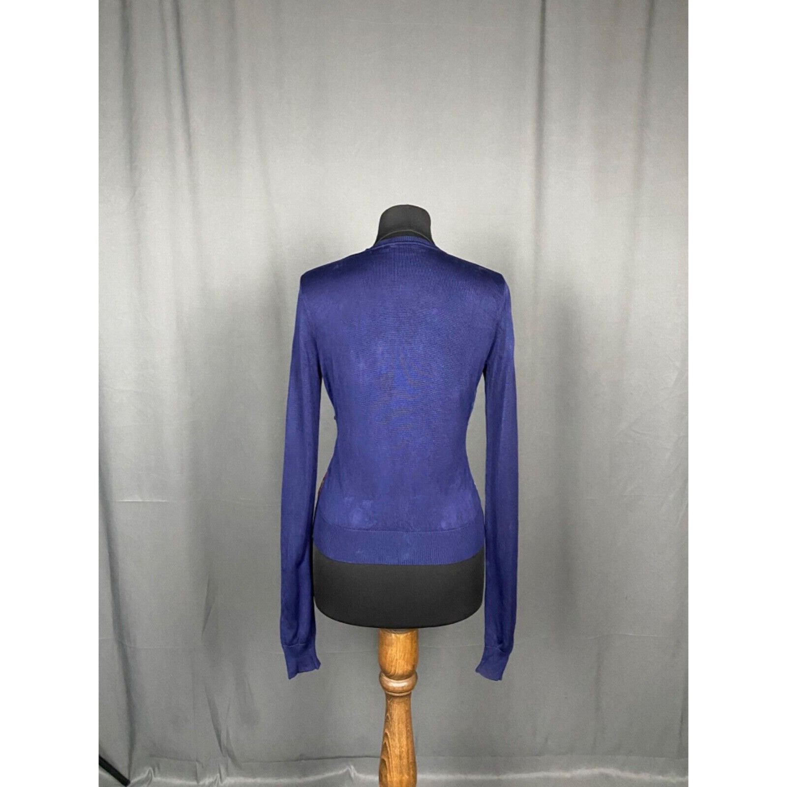 Ralph Lauren RARE! Ralph Lauren Vintage Baroque Blue Silk Cardigan Sweate Size S / US 4 / IT 40 - 7 Thumbnail