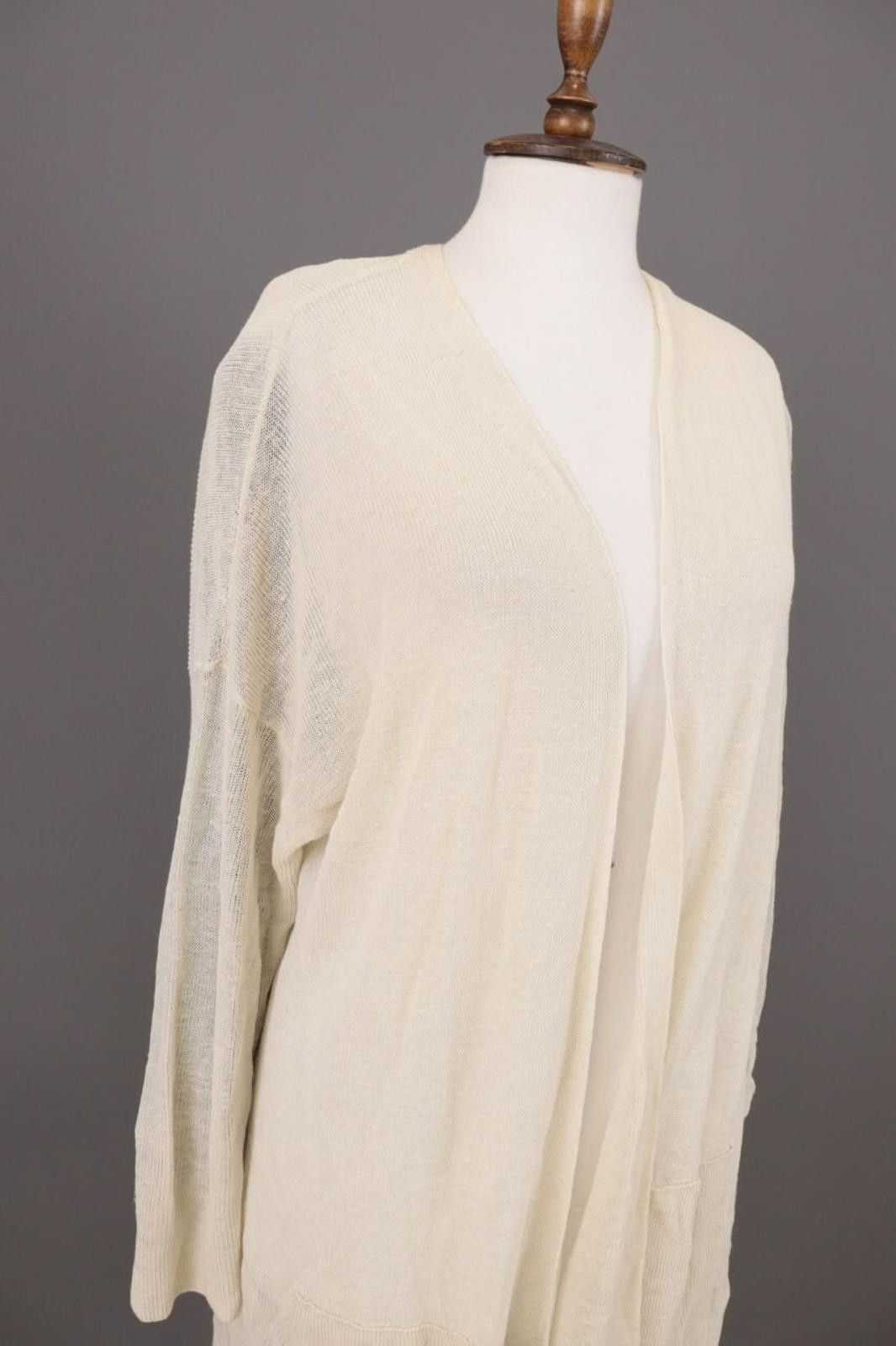 Eileen Fisher Eileen Fisher Beige Linen Knit Cape Cardigan Sweater Size XL Size XL / US 12-14 / IT 48-50 - 6 Thumbnail