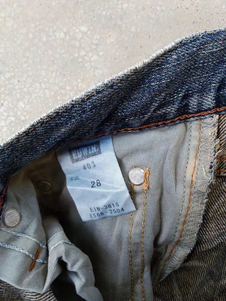 Japanese Brand Vintage Edwin Made In Japan Distressed Jeans 28x30 Size US 28 / EU 44 - 7 Thumbnail