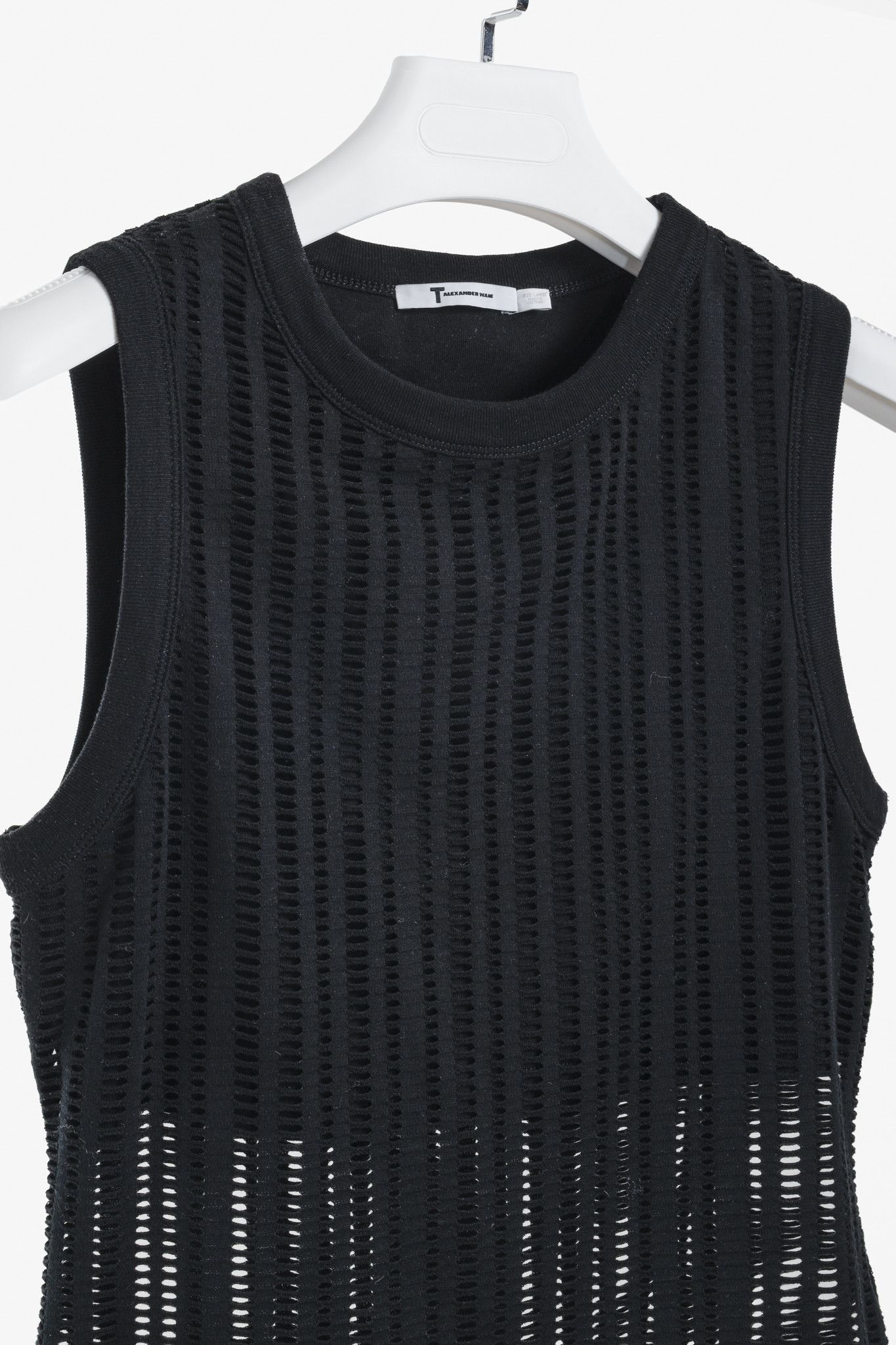 T by Alexander Wang Alexander Wang Black Mesh Tank Top Size L / US 10 / IT 46 - 3 Thumbnail