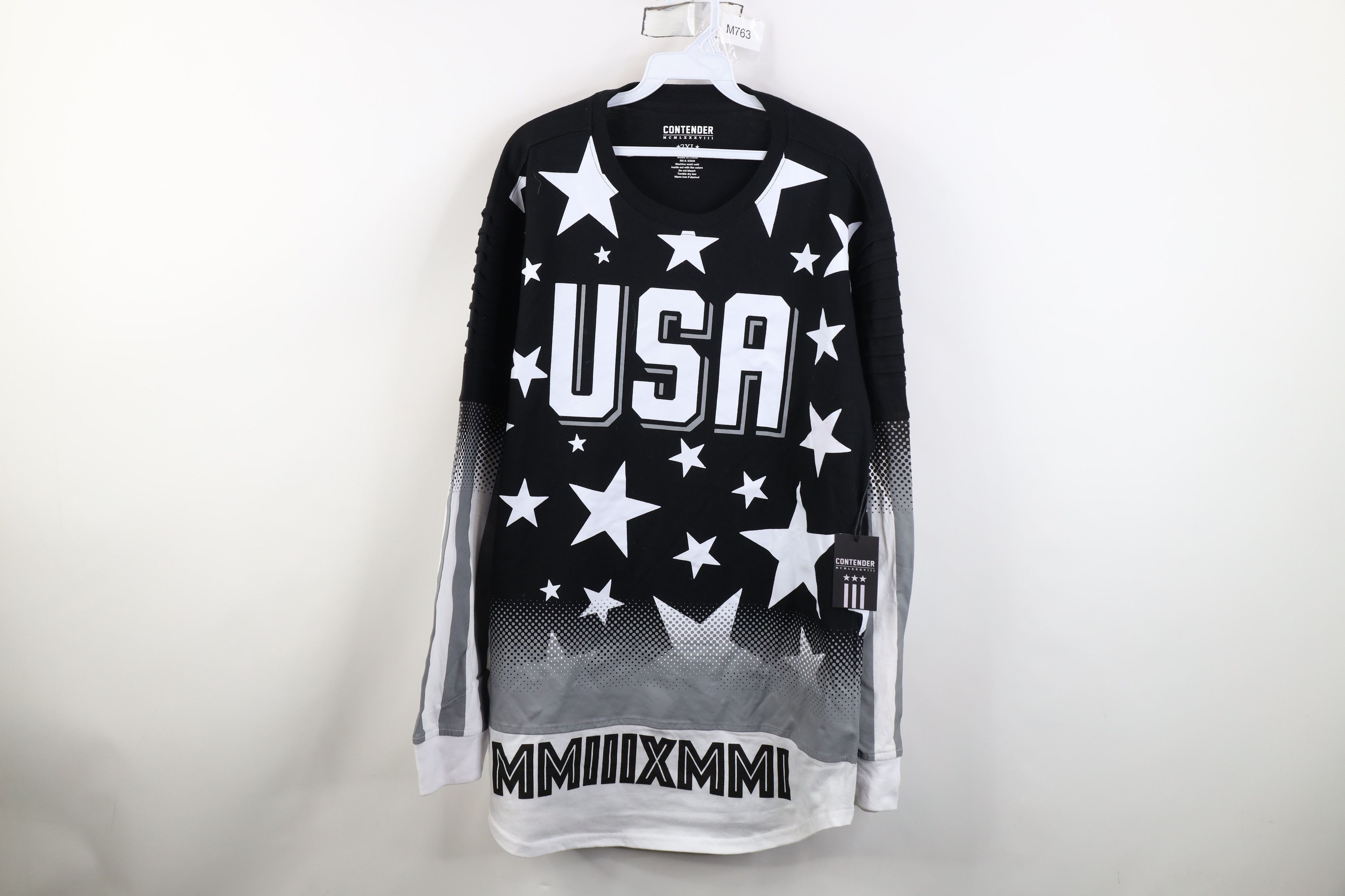 Vintage Deadstock Vintage Y2K Streetwear Flag Long Sleeve T-Shirt Size US XXL / EU 58 / 5 - 1 Thumbnail