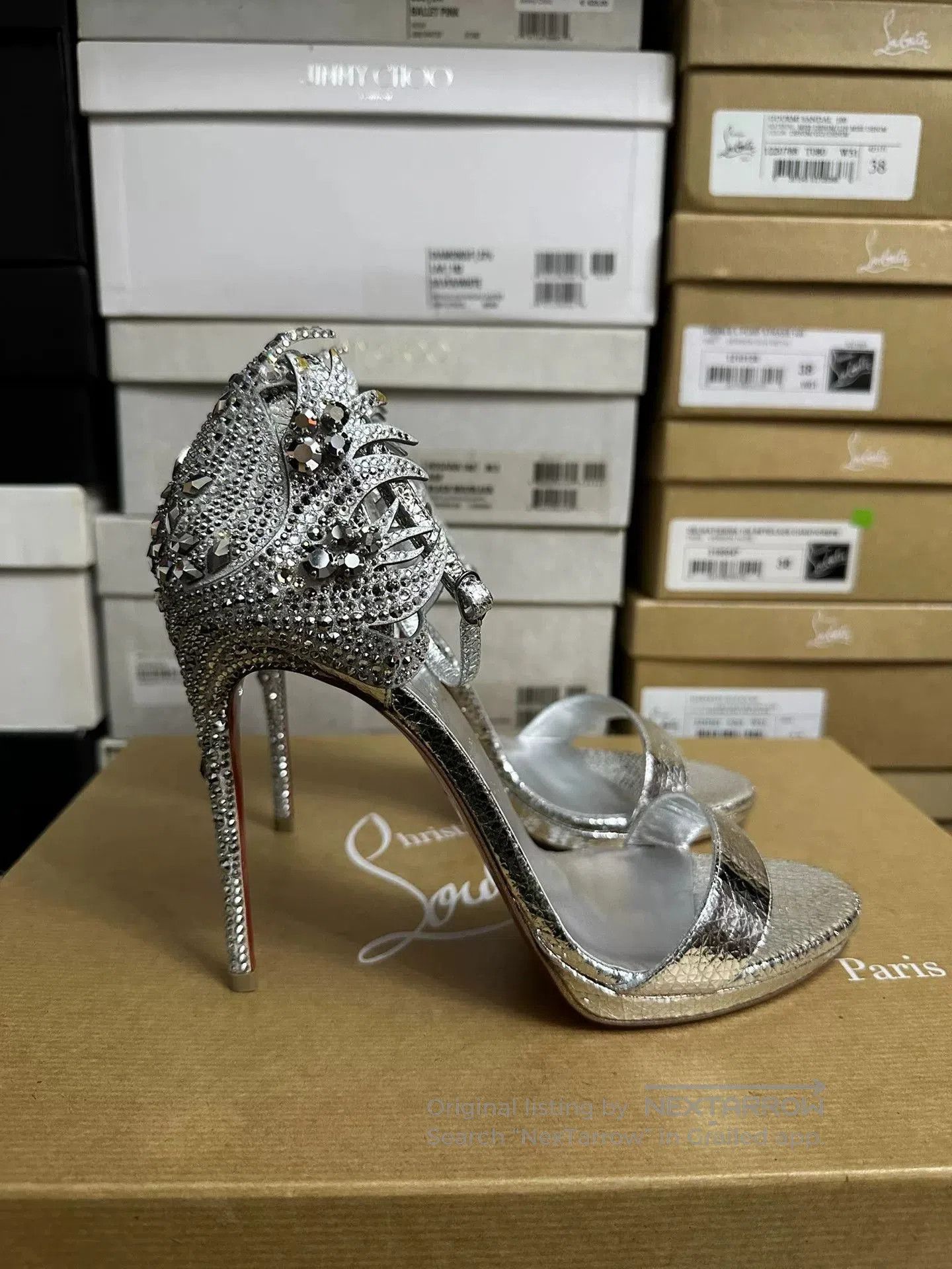 Christian Louboutin Christian Louboutin Silver High Heels. Size US 8.5 / IT 38.5 - 3 Thumbnail