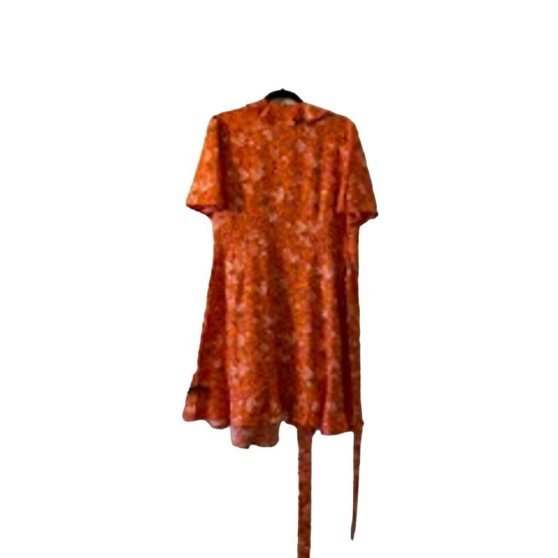 Anthropologie Anthropologie Maeve Orange Floral Ruffle Dress - Size 4 Size S / US 4 / IT 40 - 2 Thumbnail