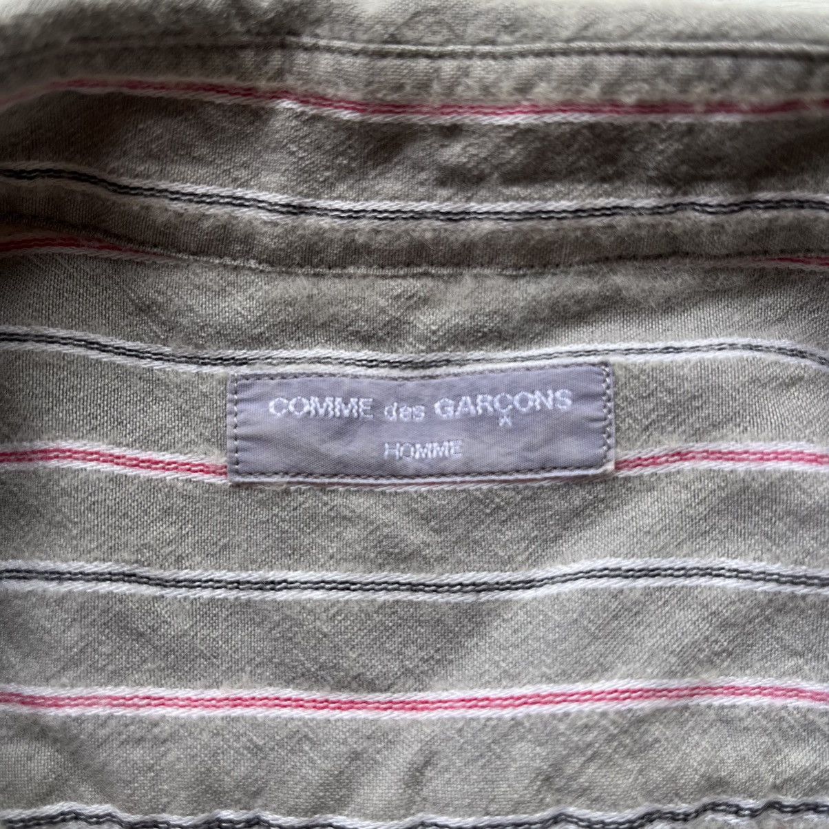 Comme des Garcons × Comme des Garcons Homme × Junya Watanabe 🇯🇵 Vintage Comme des Garcons Homme Stripe Plaid LongShirt Size US M / EU 48-50 / 2 - 5 Thumbnail
