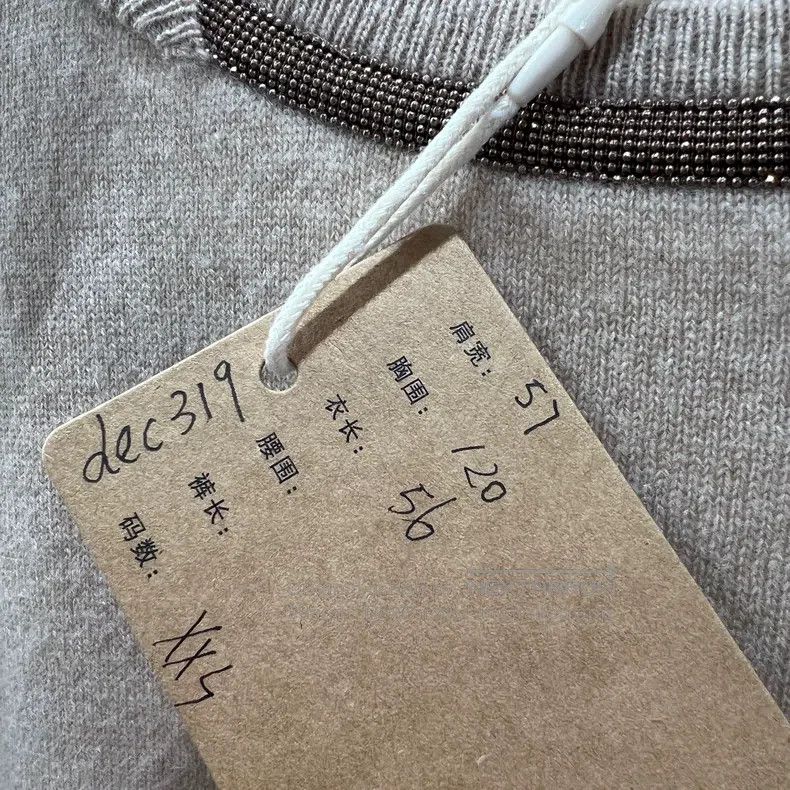 Brunello Cucinelli Brunello Cucinelli Beaded cashmere long-sleeve sweater Size XXS / US 00 / IT 34 - 5 Thumbnail