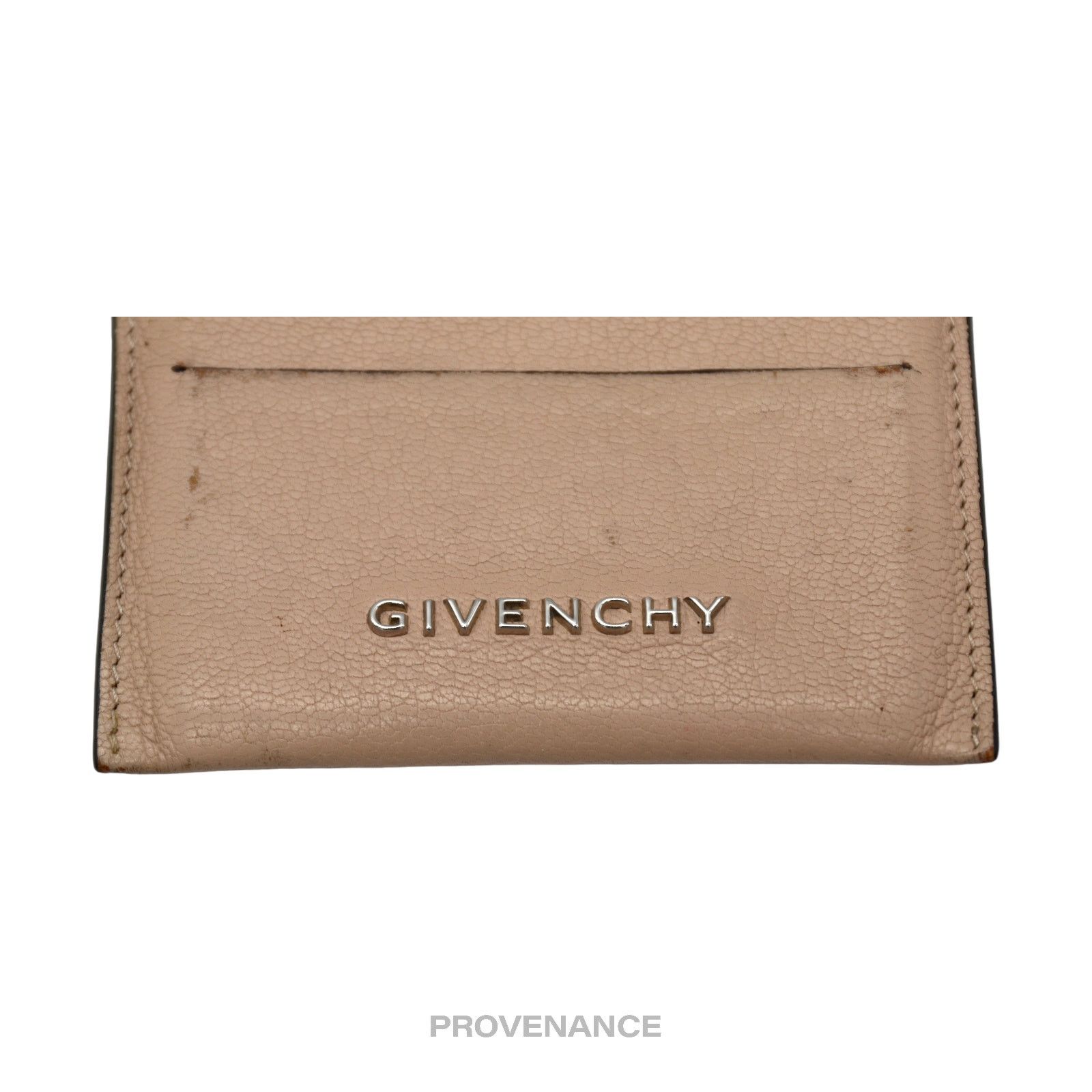 Givenchy 🔴 Givenchy Logo Card Holder Wallet - Nude Leather Size ONE SIZE - 5 Thumbnail