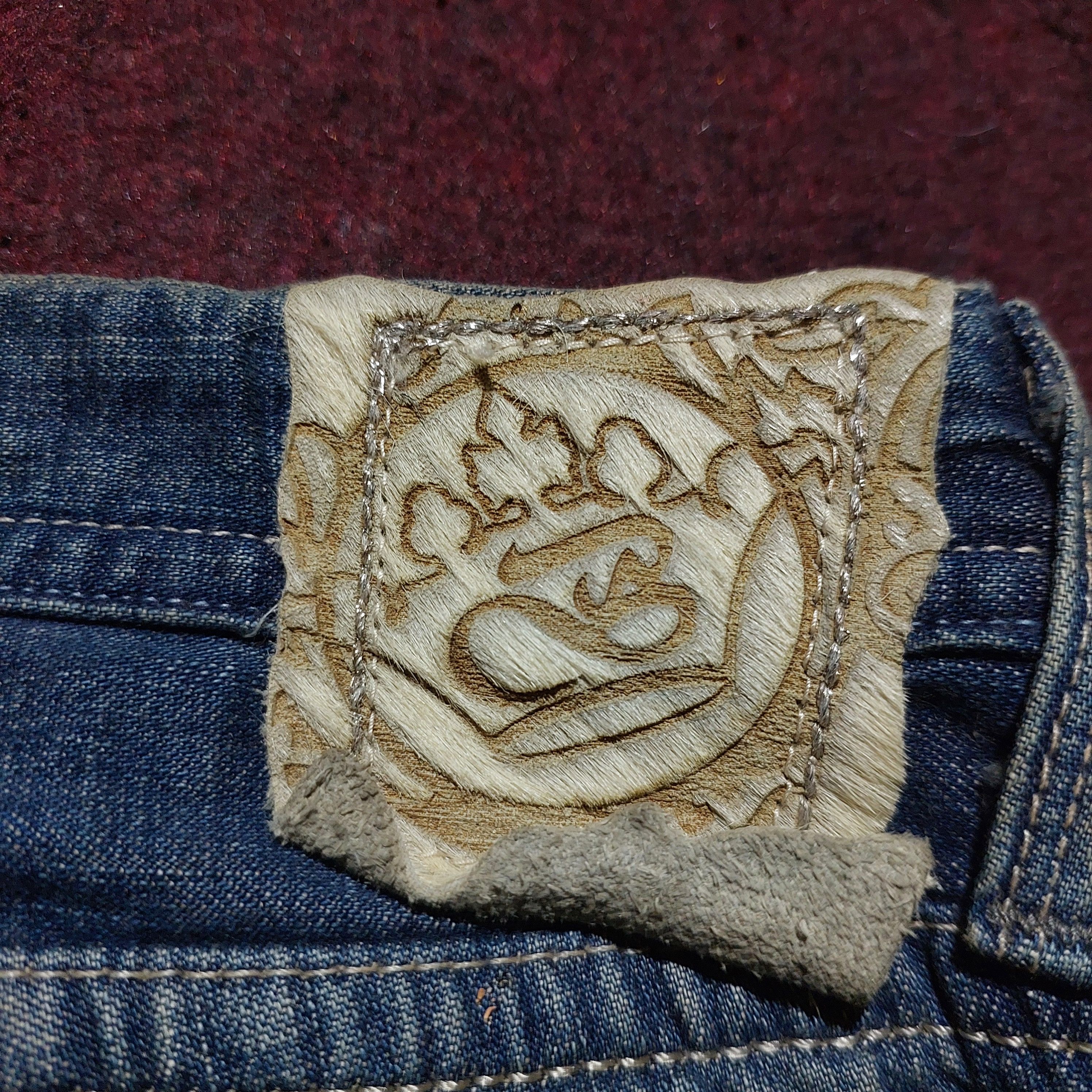 GOA Brapper japanese faded wash blue jeans super flared Size US 27 - 13 Thumbnail