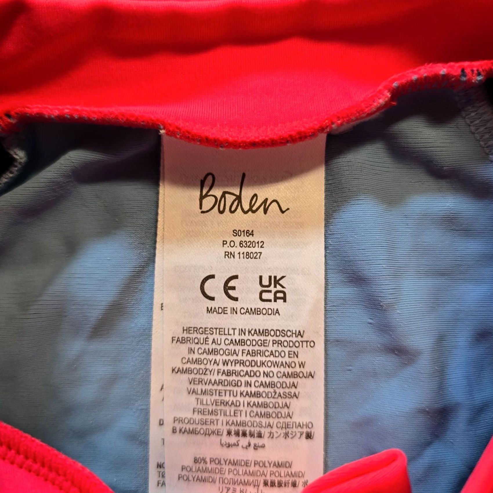 Boden Boden Swim Top Womens 4 Blue Rashguard Colorblock Long Sleeve 1/4 Zip Beach Pool Size S / US 4 / IT 40 - 4 Thumbnail