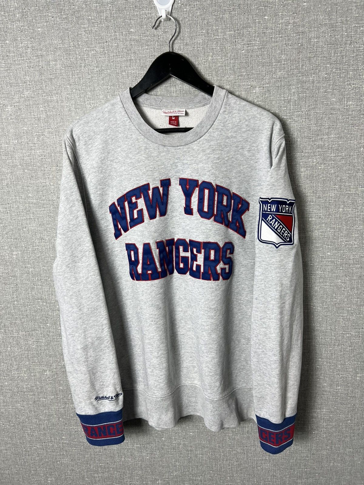 Mitchell & Ness × Vintage Rare Vintage NHL New York Rangers Big Logo Sweatshirt Size US L / EU 52-54 / 3 - 1 Thumbnail