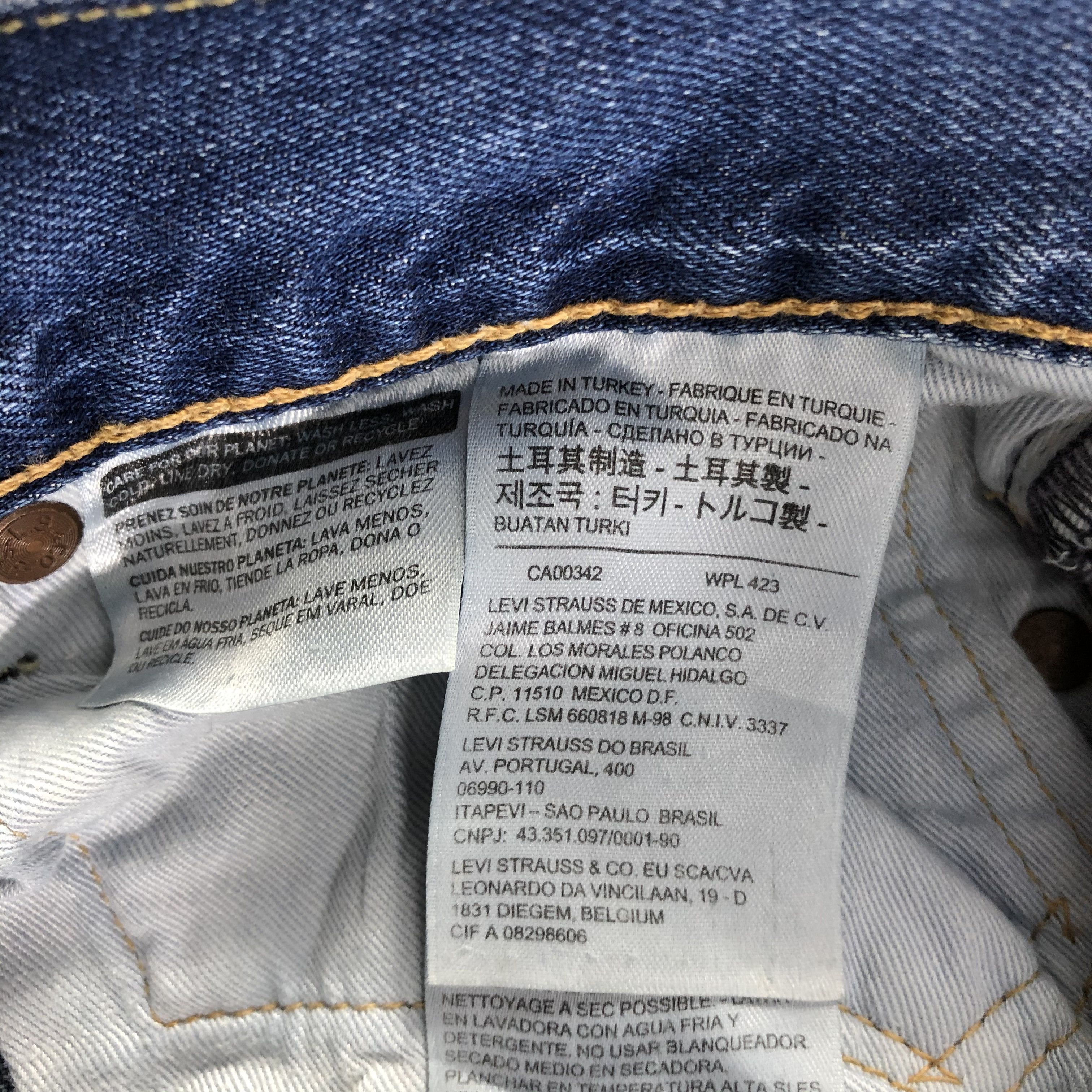Levi's Vintage Faded Blue Levis 513 Jeans-J3278 Size US 30 / EU 46 - 9 Thumbnail
