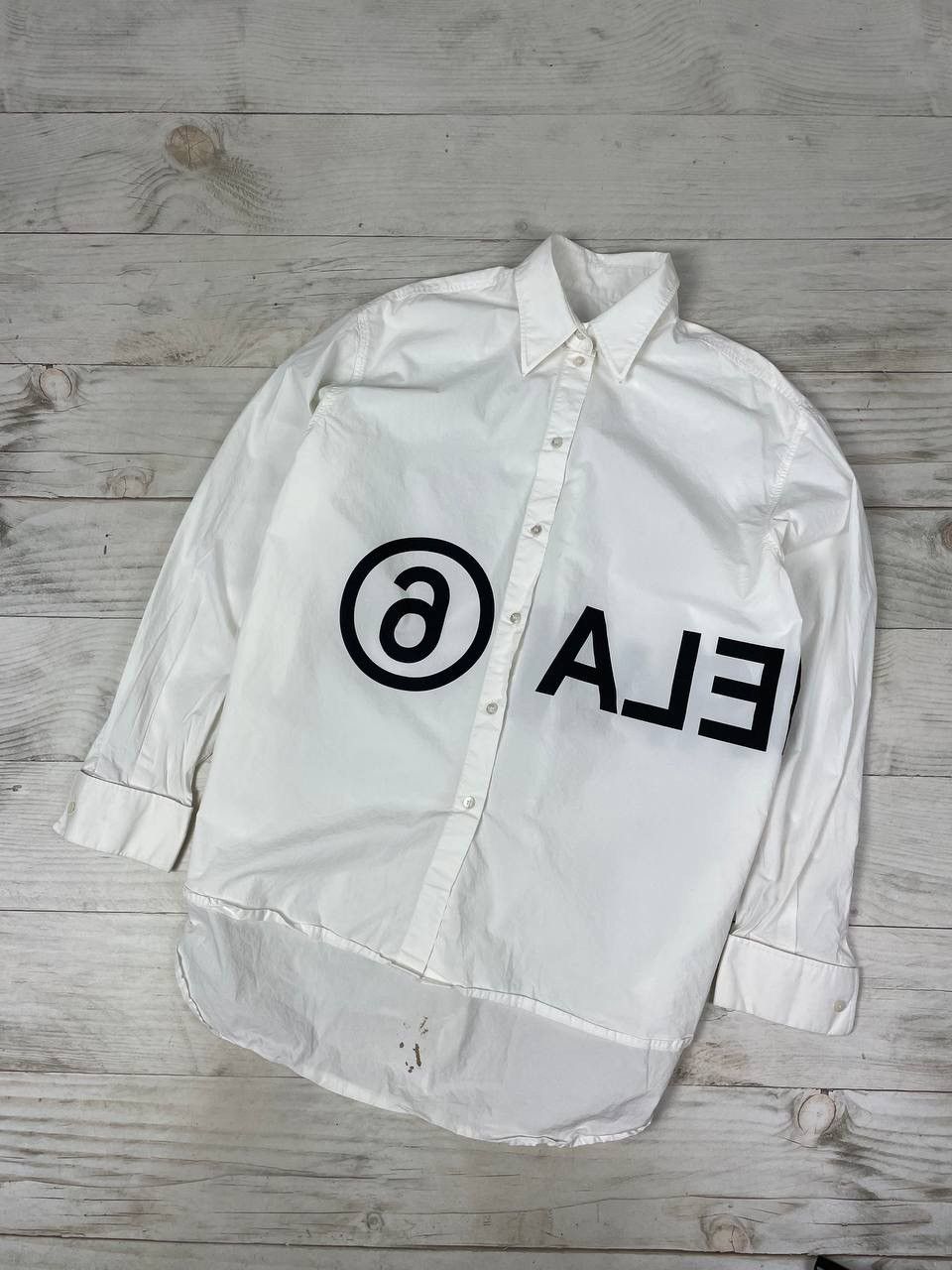 Maison Margiela Maison Margiela Big Logo Women’s Shirt Buttons Long Sleeve Size M / US 6-8 / IT 42-44 - 1 Thumbnail