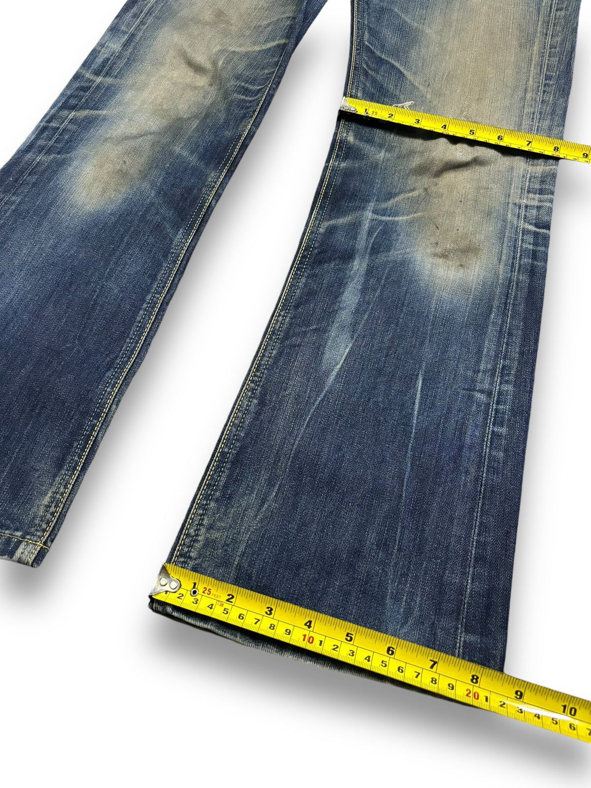 Lee Vintage 90s Lee Riders Mud Wash Flare Distressed Jeans Size US 30 / EU 46 - 17 Thumbnail