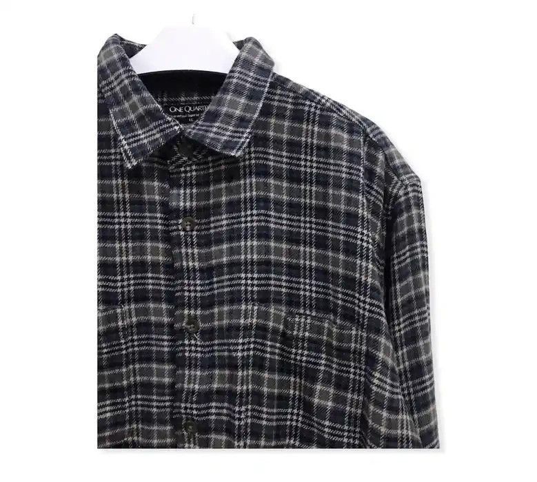 Flannel Vintage One Quarter Flannel Shirt Size US L / EU 52-54 / 3 - 3 Thumbnail