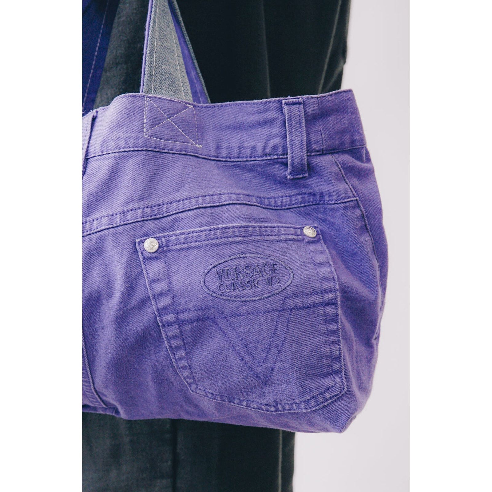 Versace Rework Vintage Versace V2 Denim Shoulder Bag Size ONE SIZE - 3 Thumbnail