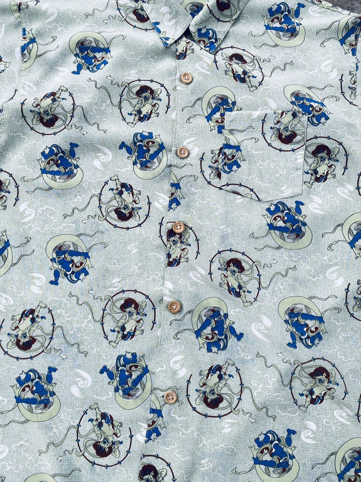 Japanese Brand Vintage Stevenson Devil Printed Button Ups Size US XL / EU 56 / 4 - 6 Thumbnail