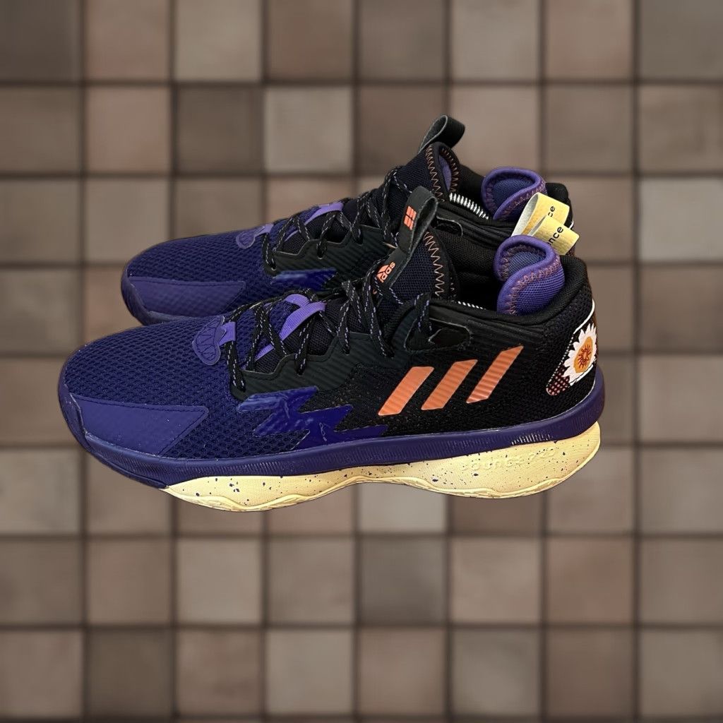 Adidas Adidas Dame 8 Sneaker Men's 8.5 Black Purple Low Top Lace Up Activewear Casual Basketball Shoes Size US 9 / EU 42 - 1 Thumbnail