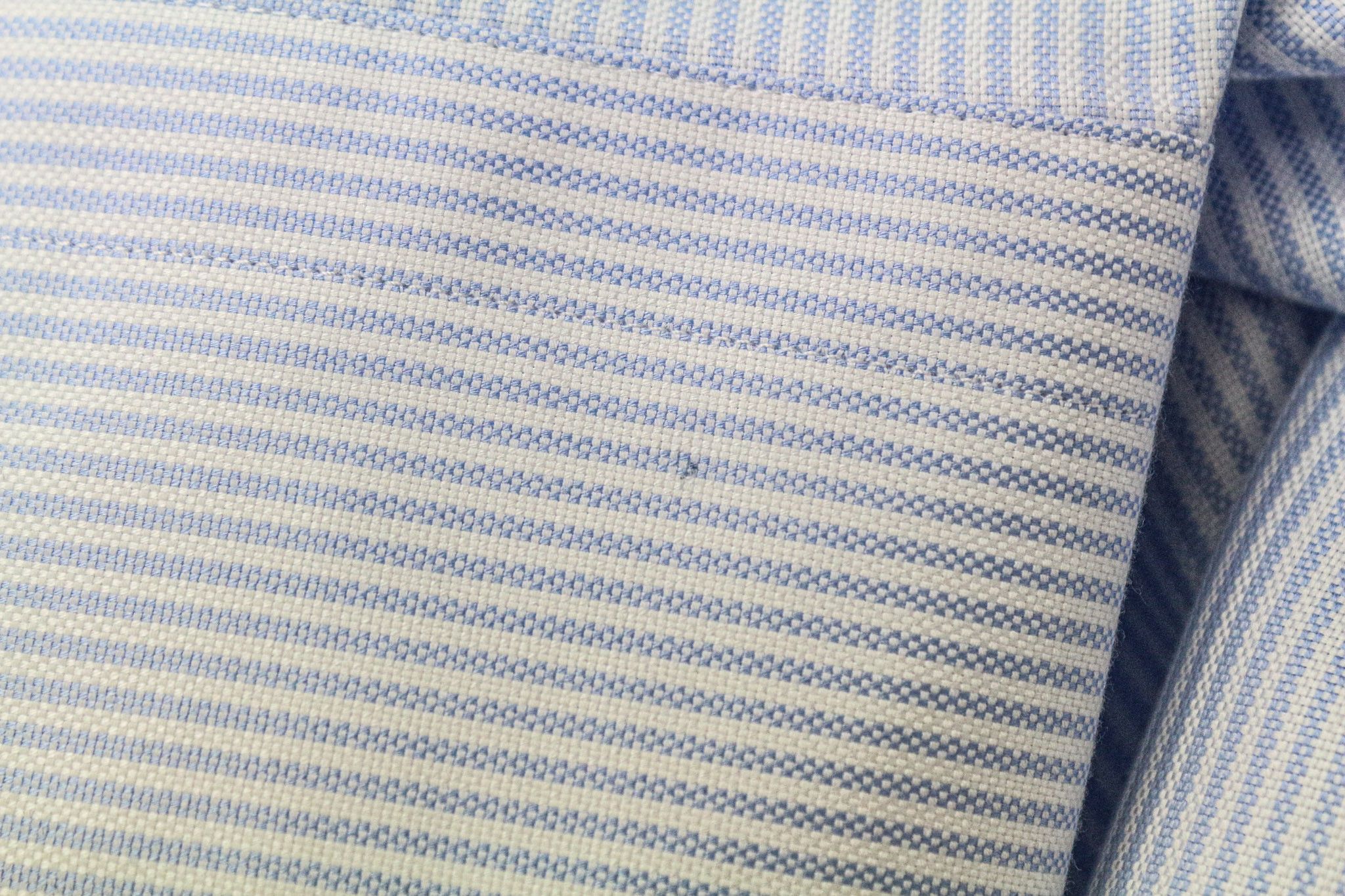 Suitsupply 46/18 Extra Slim Blue Cotton Striped Shirt 77026 Size 46R - 8 Thumbnail