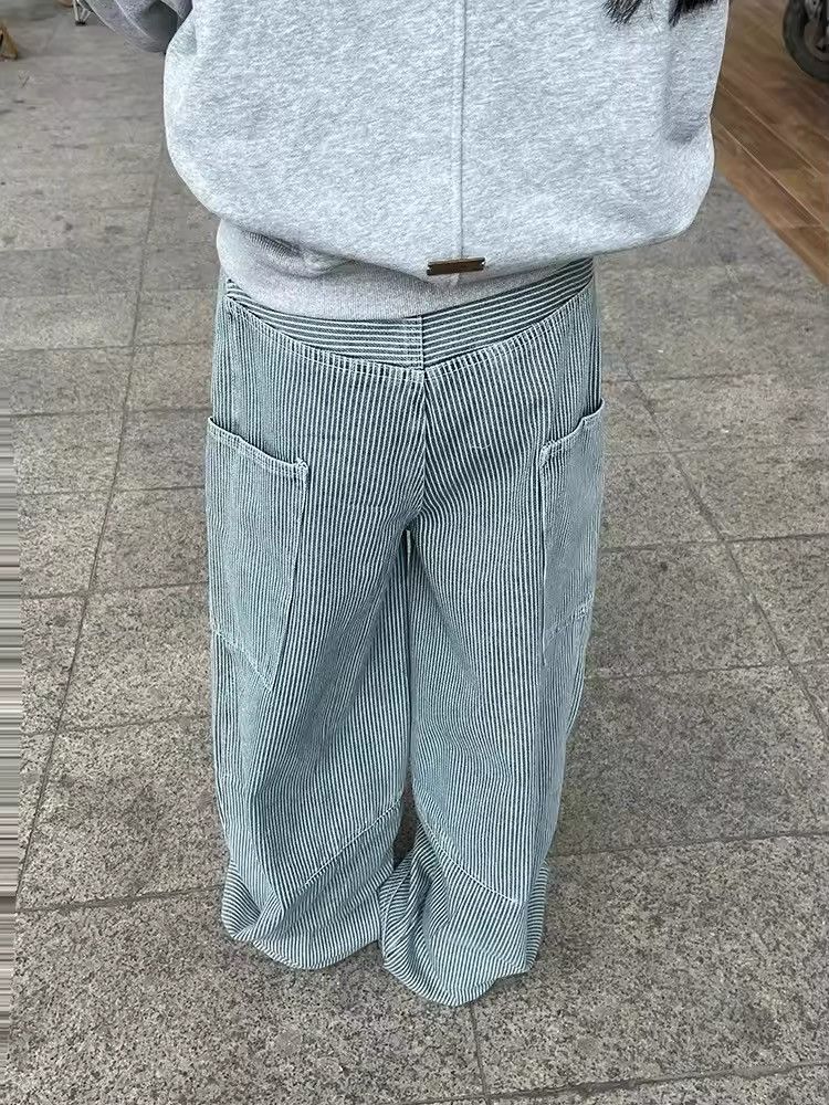 Japanese Brand × Jean Retro Striped Oversize Baggy Unisex Jean Size US 26 / EU 42 - 4 Thumbnail