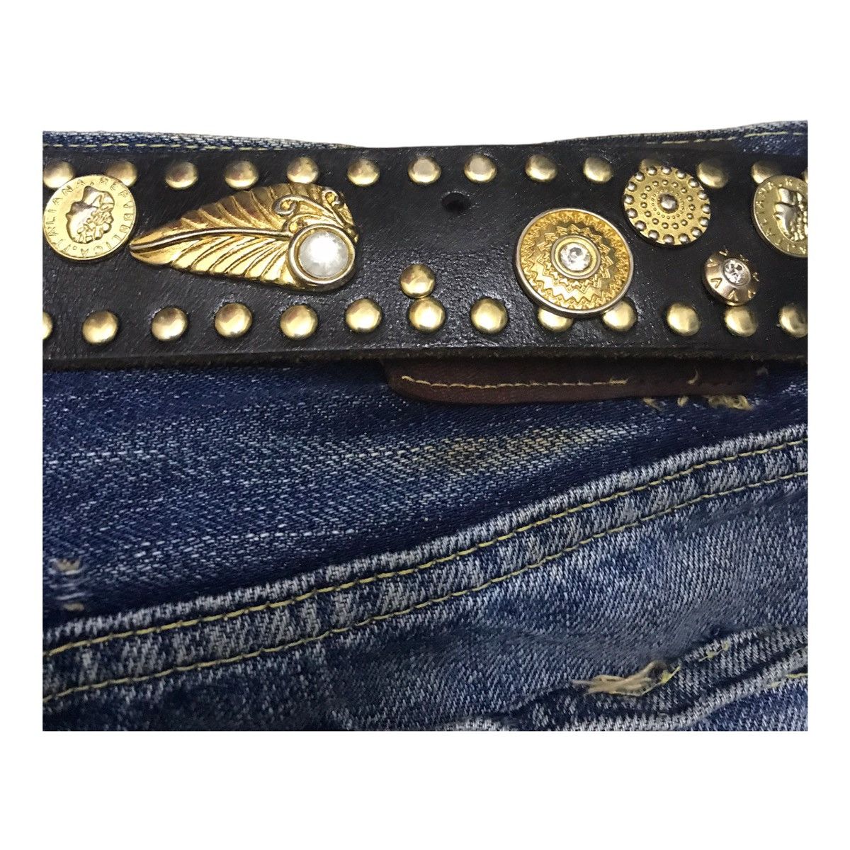 Hysteric Glamour × Japanese Brand Diavlo Studded Leather Belt Size ONE SIZE - 5 Thumbnail