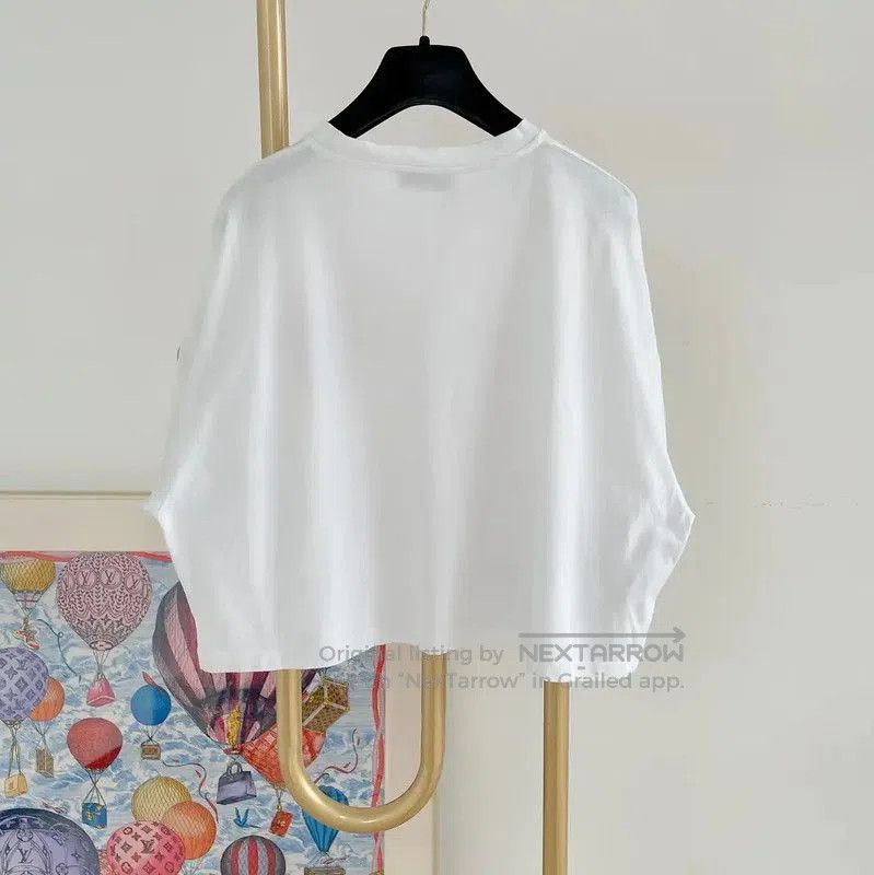 Miu Miu Miu Miu White Cotton Short Sleeve Tee . Size S / US 4 / IT 40 - 2 Thumbnail