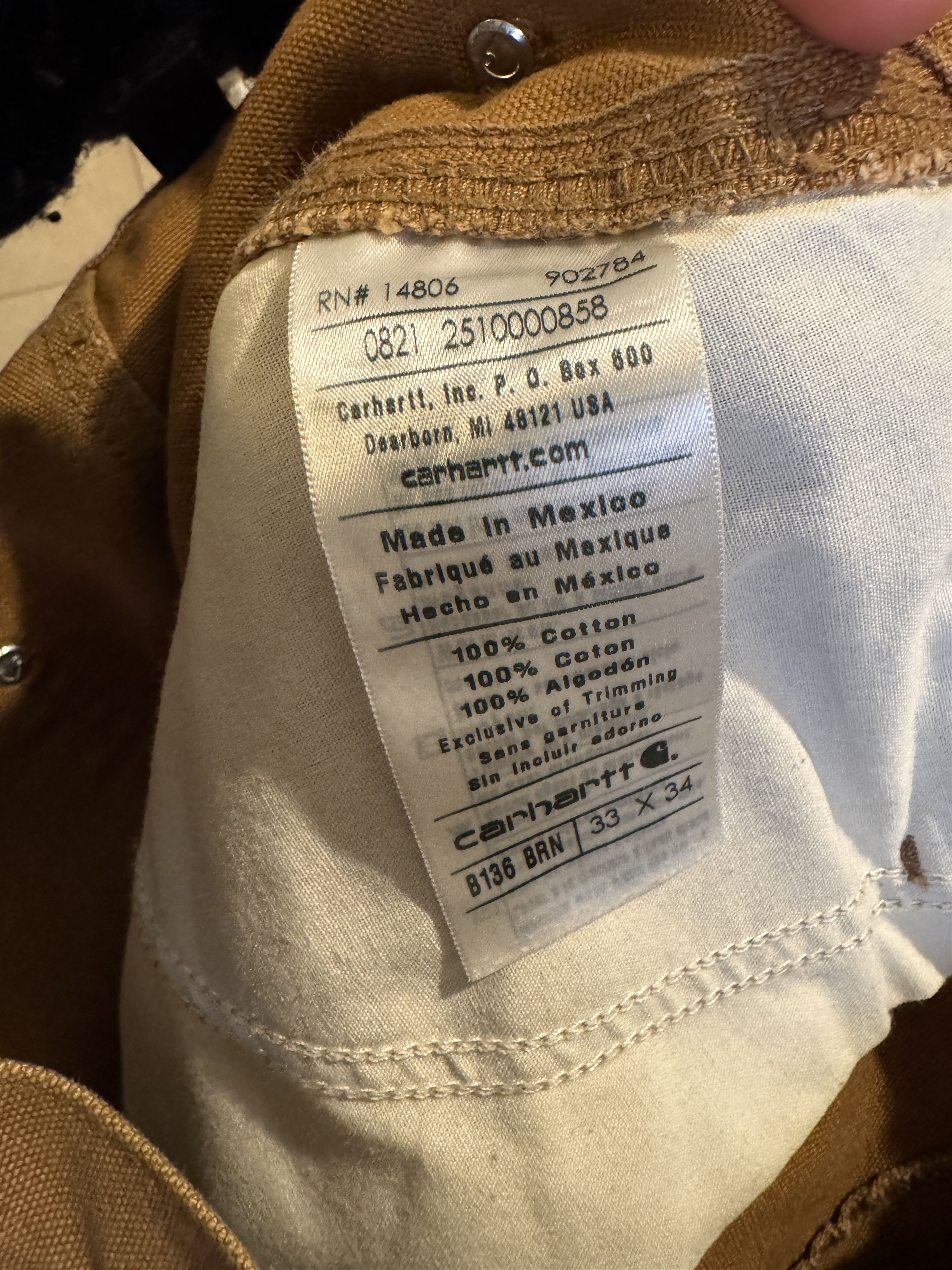 Carhartt Custom tan double knees Size US 34 / EU 50 - 4 Thumbnail