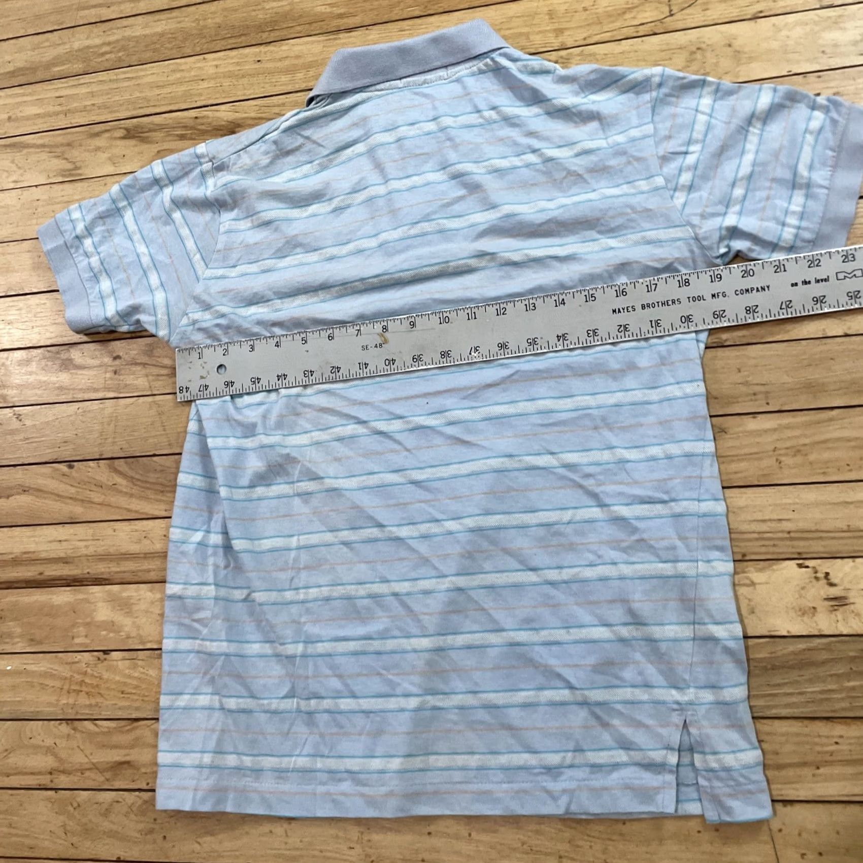 Vintage NEIL MARTIN Polo Shirt Men M Blue Made In Japan Preppy Retro Golf Spread Collar Short Sleeve Striped Pattern Size US M / EU 48-50 / 2 - 6 Thumbnail