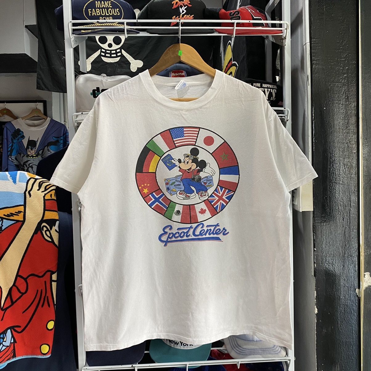 image of Disney x Mickey Mouse Vintage 80S-90S / Mickey Mouse Epcot Center () in White, Men's (Size XL)