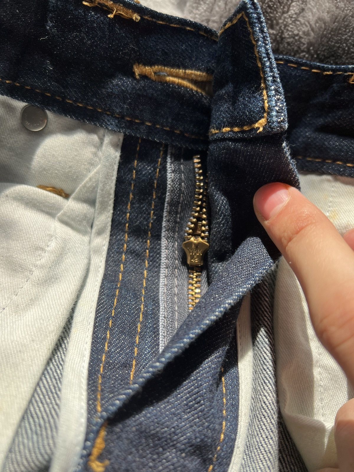 Japanese Brand × Vintage Vintage Co & Lu Diecock selvedge Jeans. EVISU inspired.PRINT Size US 30 / EU 46 - 10 Thumbnail